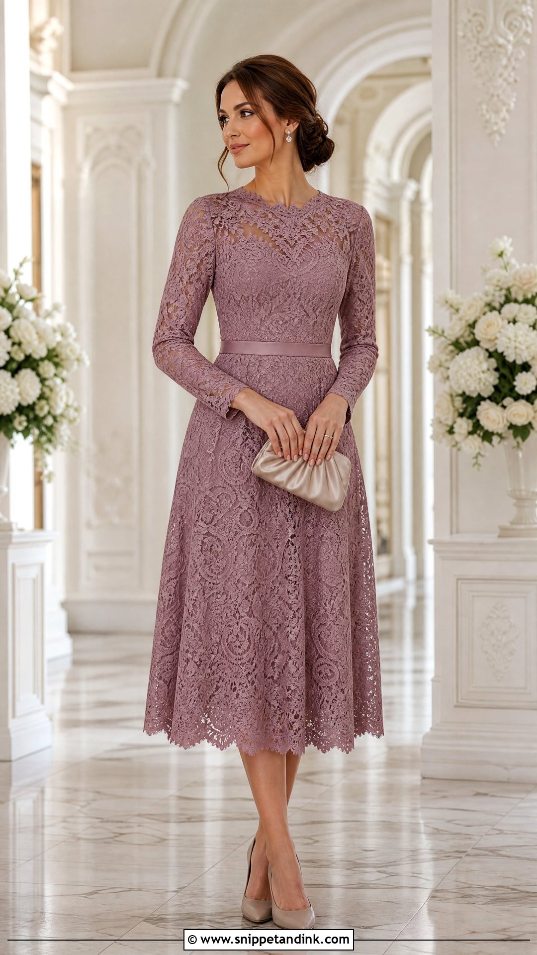 Long Sleeve Lace Holy Matrimony Dress - Snippet and Ink - 25 Holy Matrimony Dress Ideas