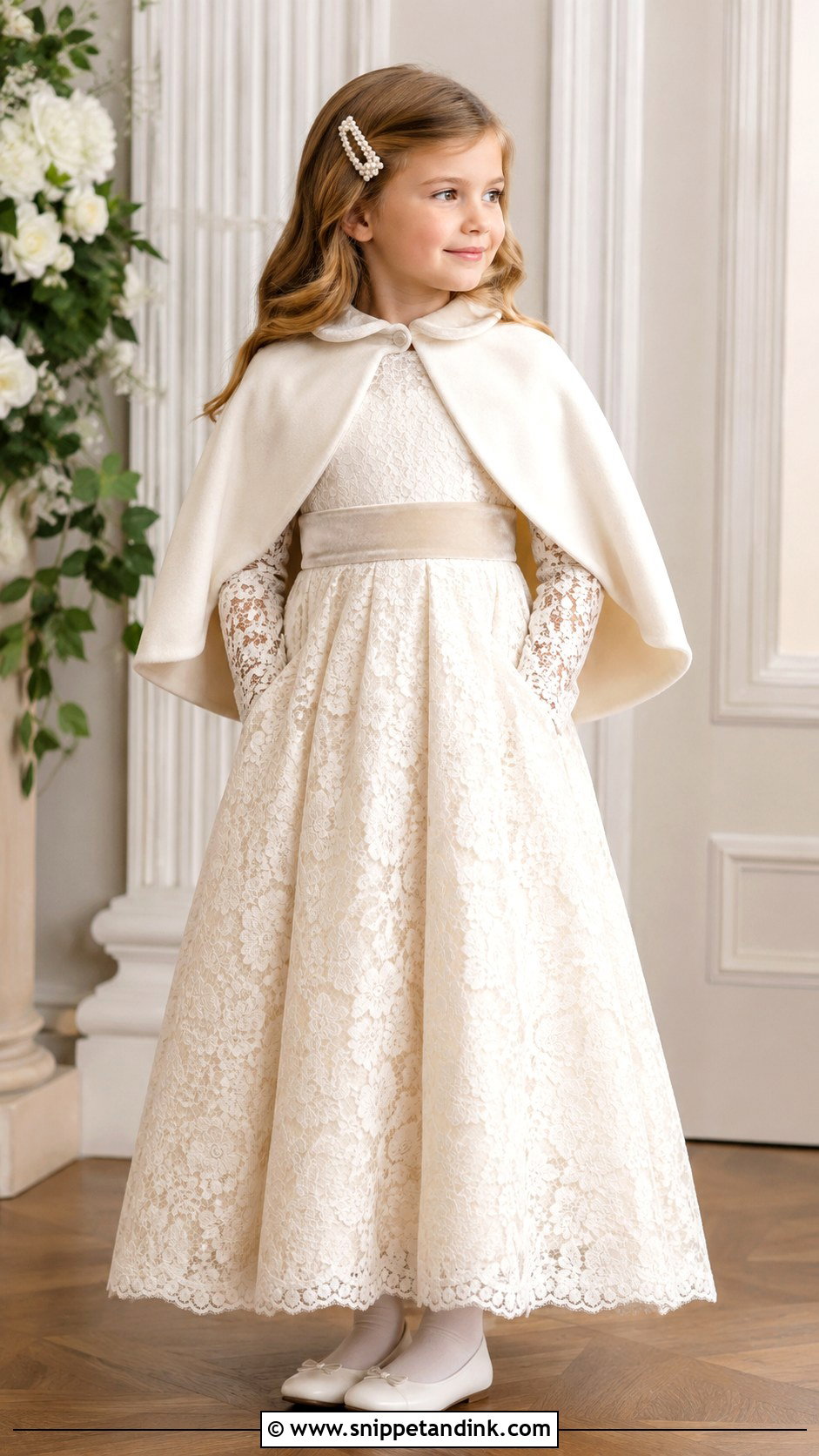 Long Sleeve Lace Kids Wedding Gown - Snippet and Ink - 20 Kids Gown Design Wedding Dresses