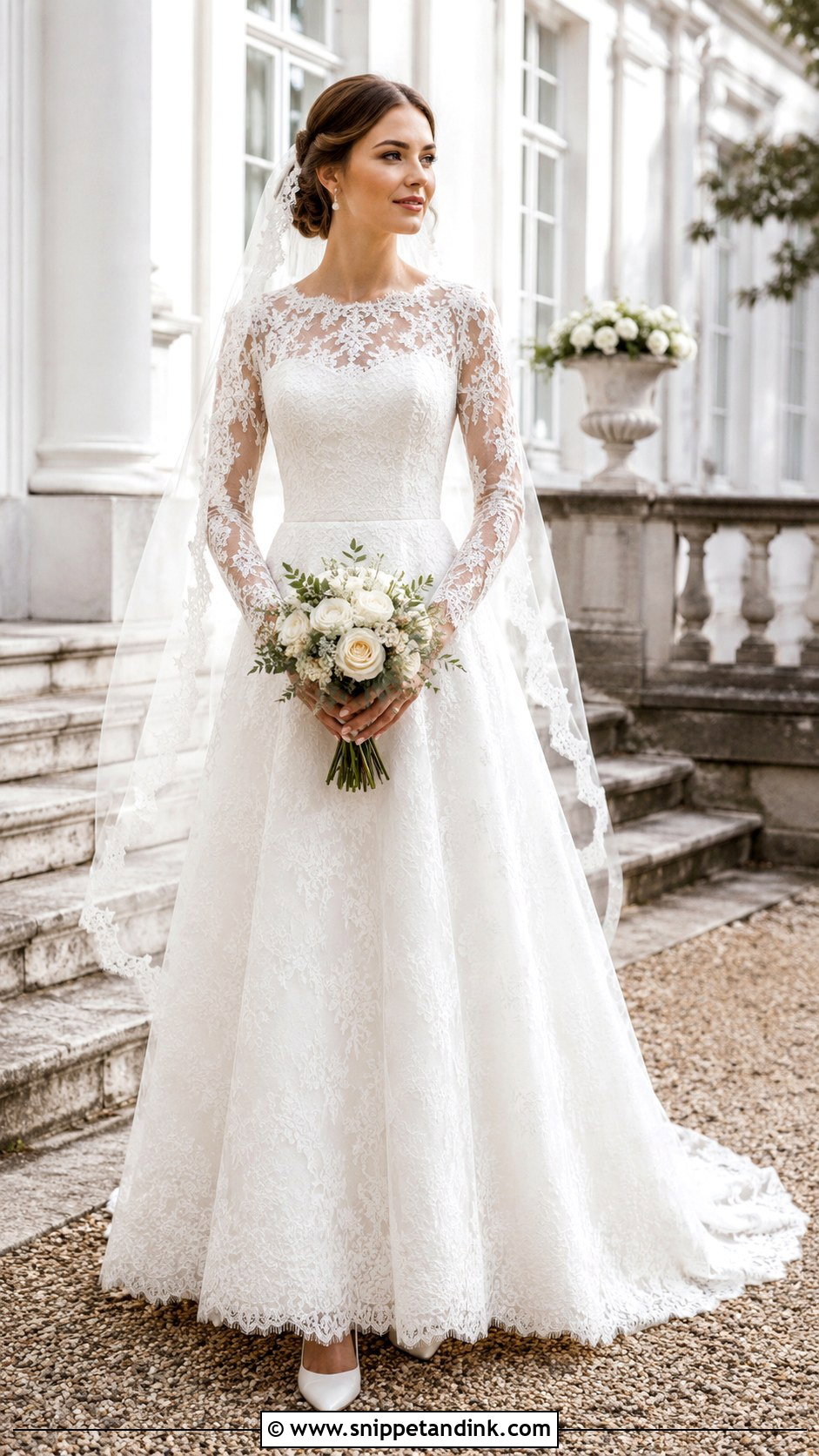 Long Sleeve Lace Morning Wedding Dress - Snippet and Ink - 20 Morning Wedding Dress Ideas
