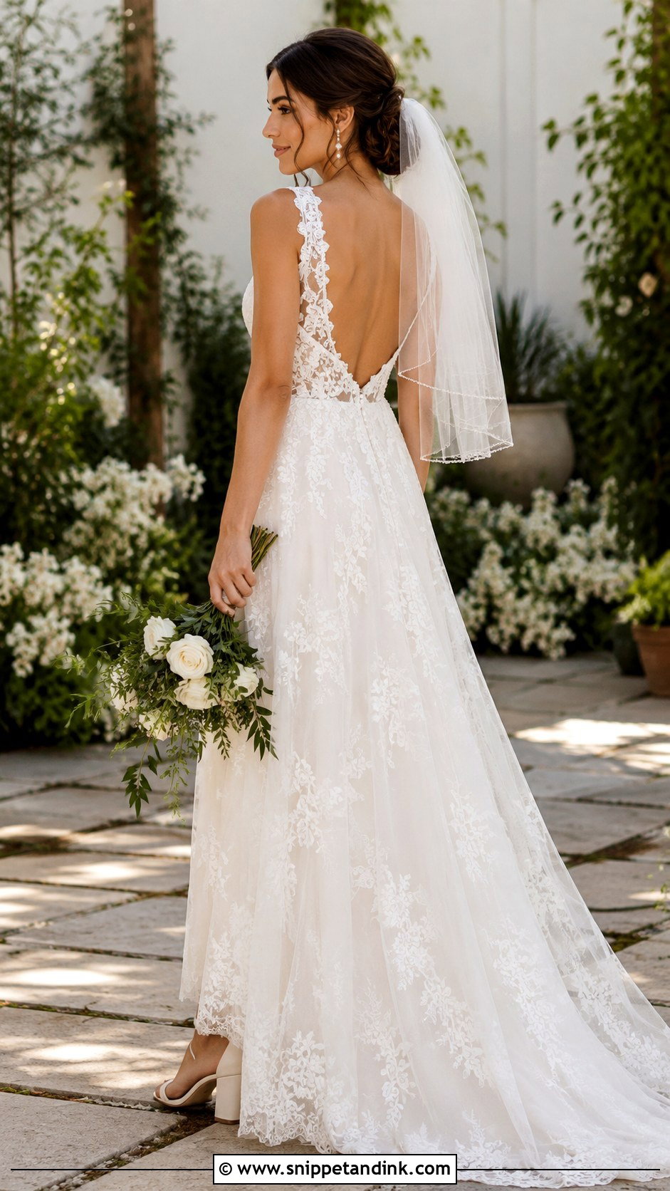 Long Sleeve Lace Open Back Wedding Dress - Snippet and Ink - 20 Lace Open Back Wedding Dress Ideas