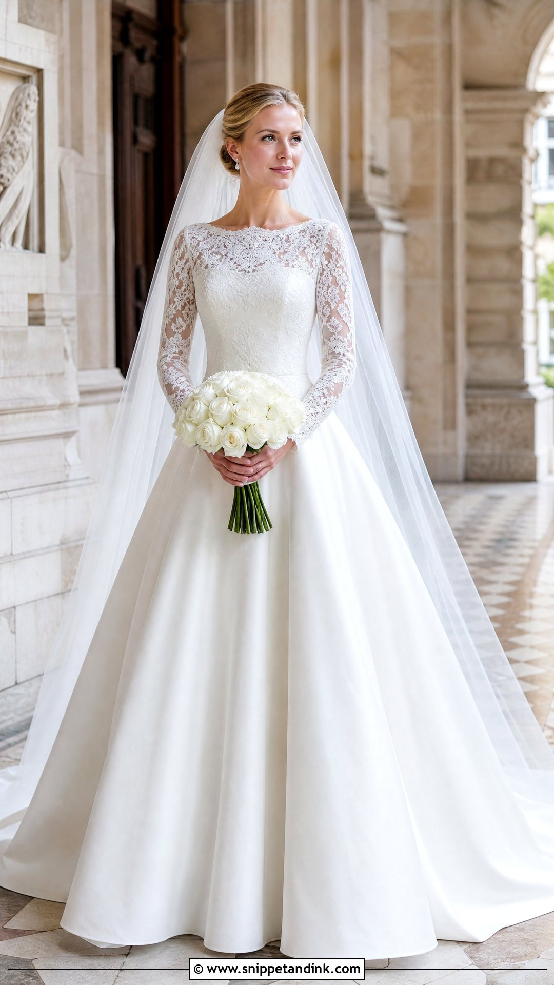 Long Sleeve Lace Princess Wedding Gown - Snippet and Ink - 20 Princess Wedding Gown Fairytale Ideas