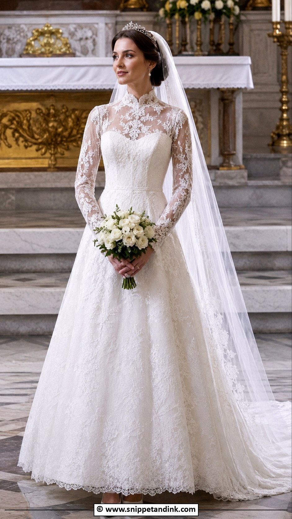 Long Sleeve Lace Royal Wedding Dress - Snippet and Ink - 35 Royal Wedding Dress Ideas