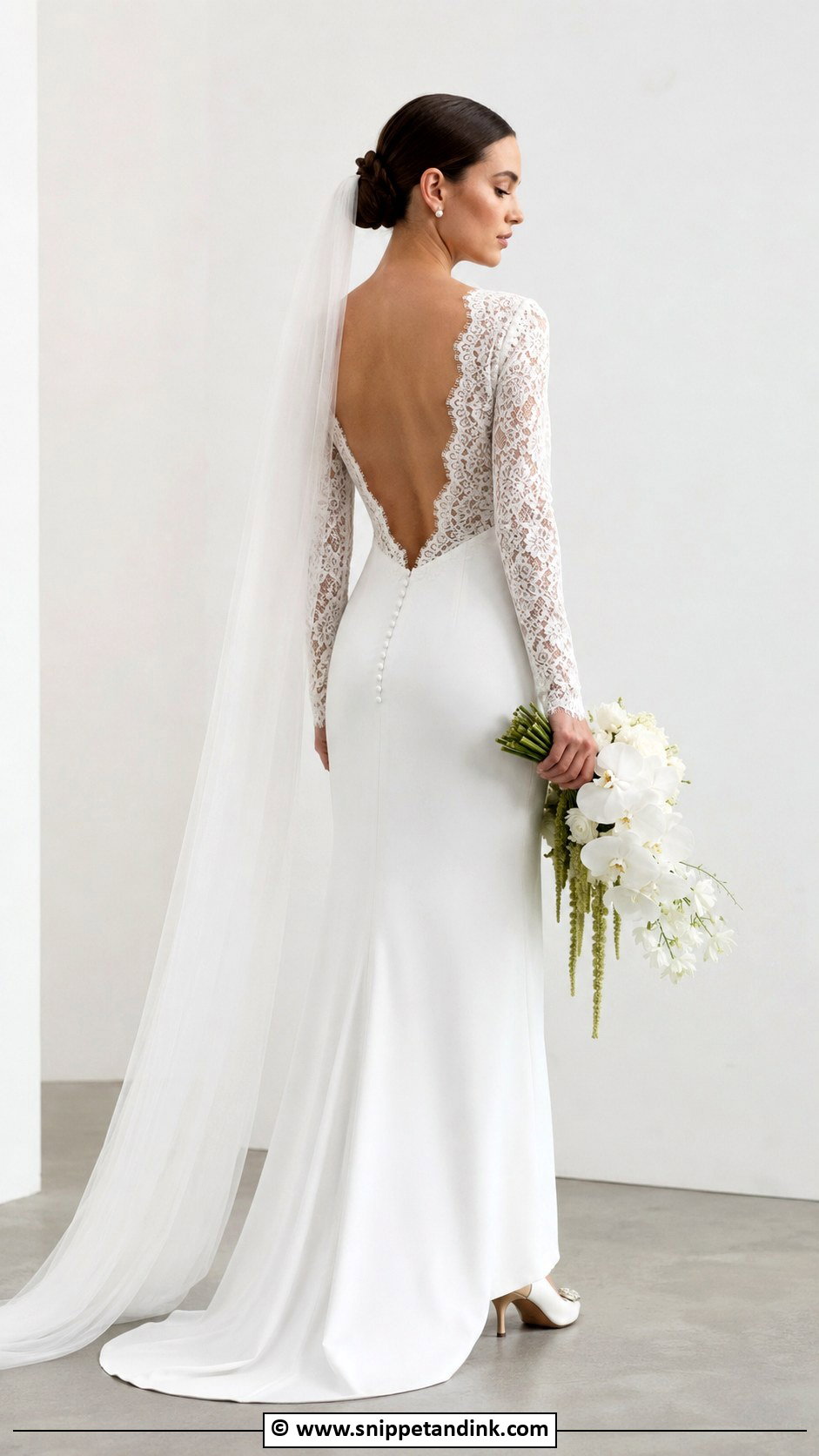 Long Sleeve Lace Simple Wedding Dress - Snippet and Ink - 30 Long Sleeve Lace Wedding Dress Ideas