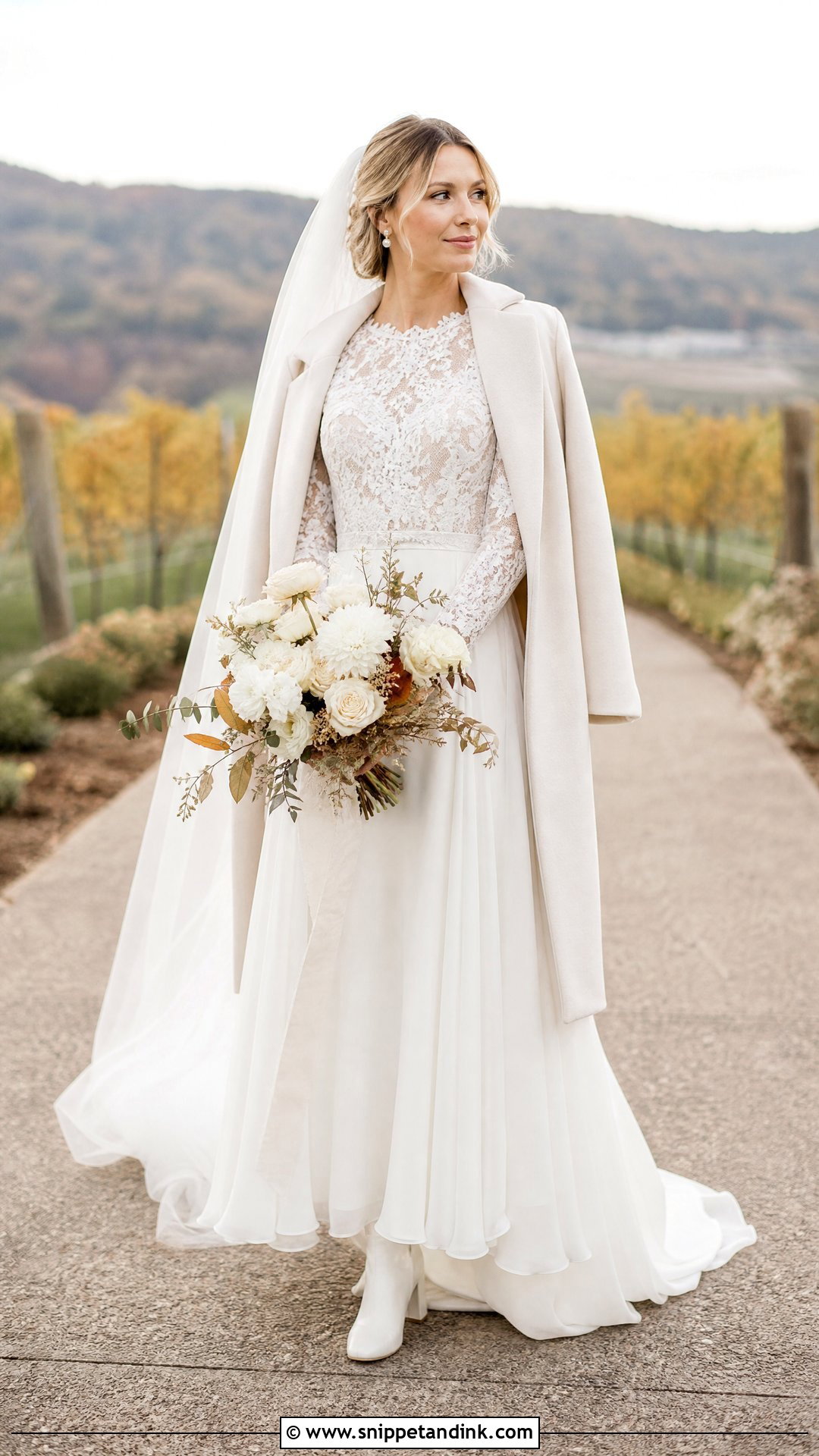 Long Sleeve Lace Vineyard Wedding Dress - Snippet and Ink - 20 Vineyard Wedding Dress Ideas