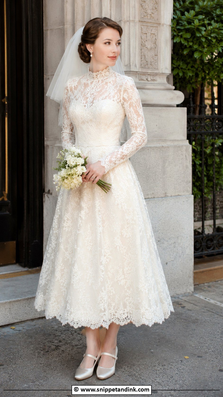 Long Sleeve Lace Vintage Wedding Dress - Snippet and Ink - 30 Long Sleeve Lace Wedding Dress Ideas