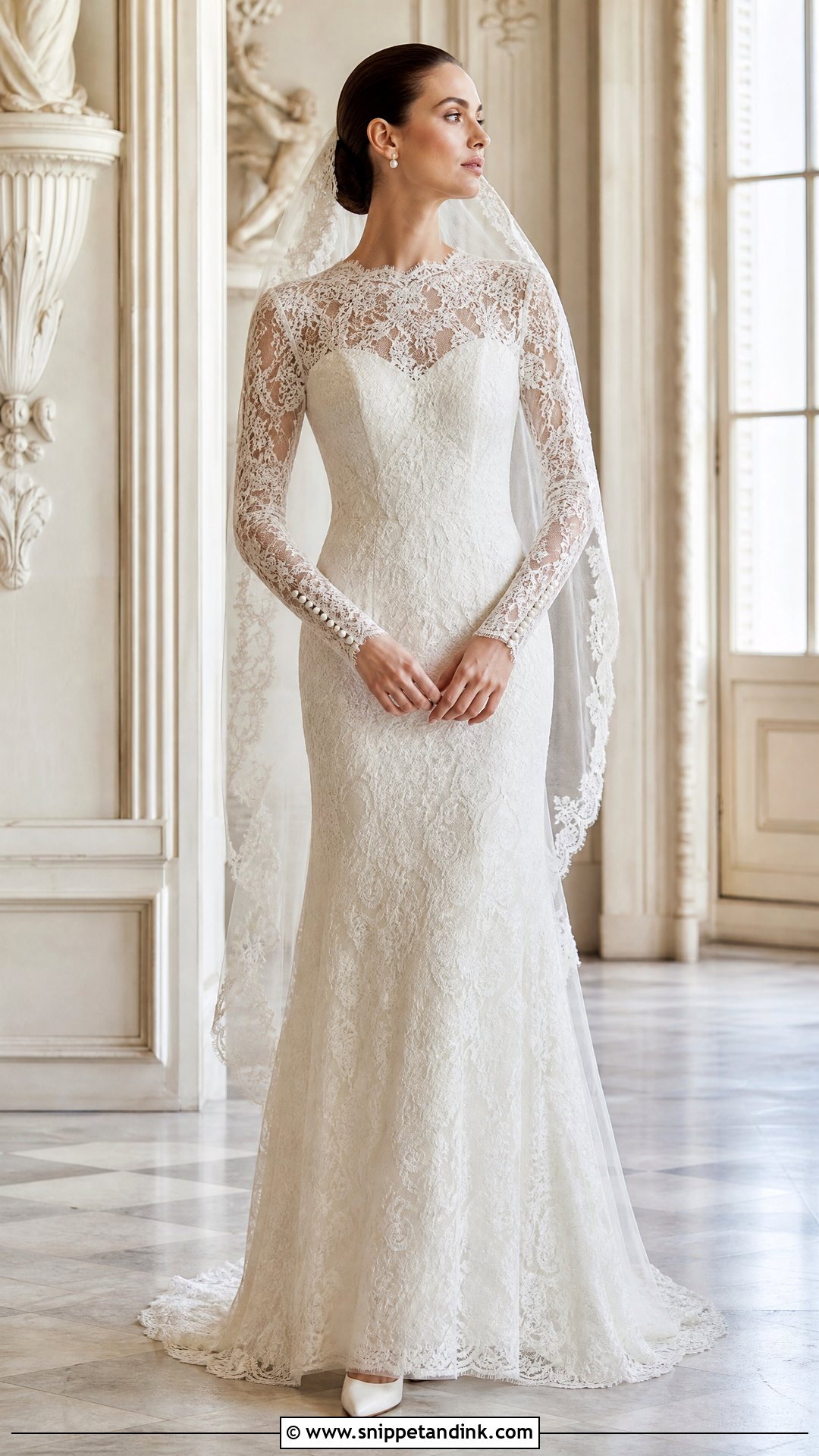 Long Sleeve Lace Wedding Couture - Snippet and Ink - 20 Wedding Couture Ideas