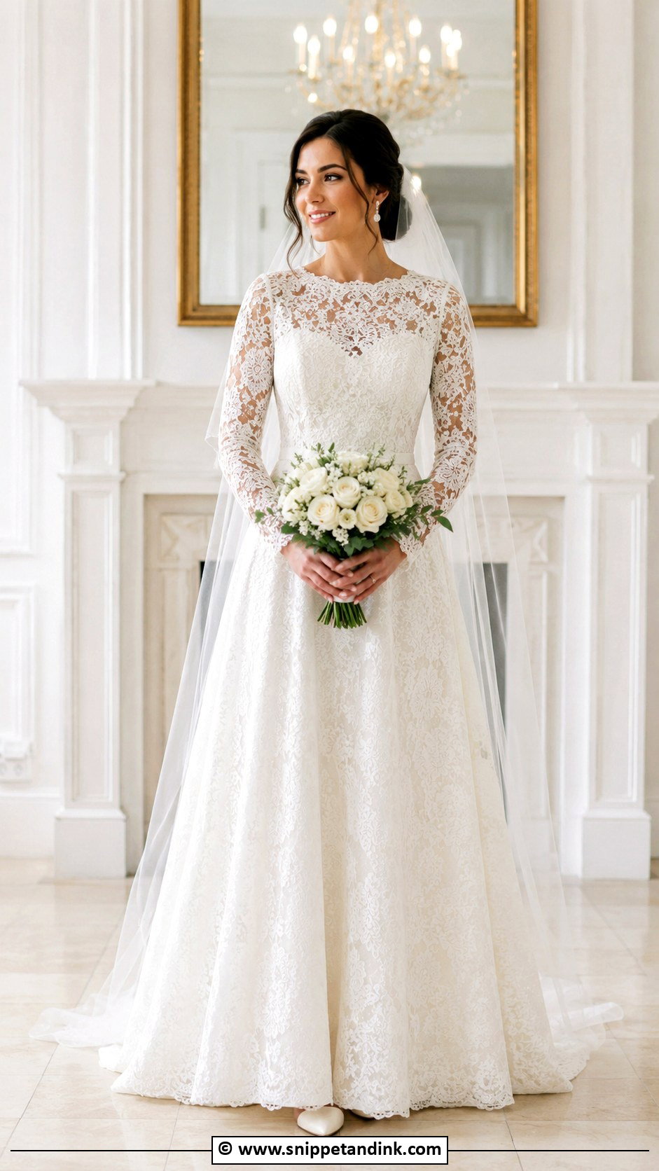 Long Sleeve Lace Wedding Dress - Snippet and Ink - 25 Cheap Wedding Dress Ideas