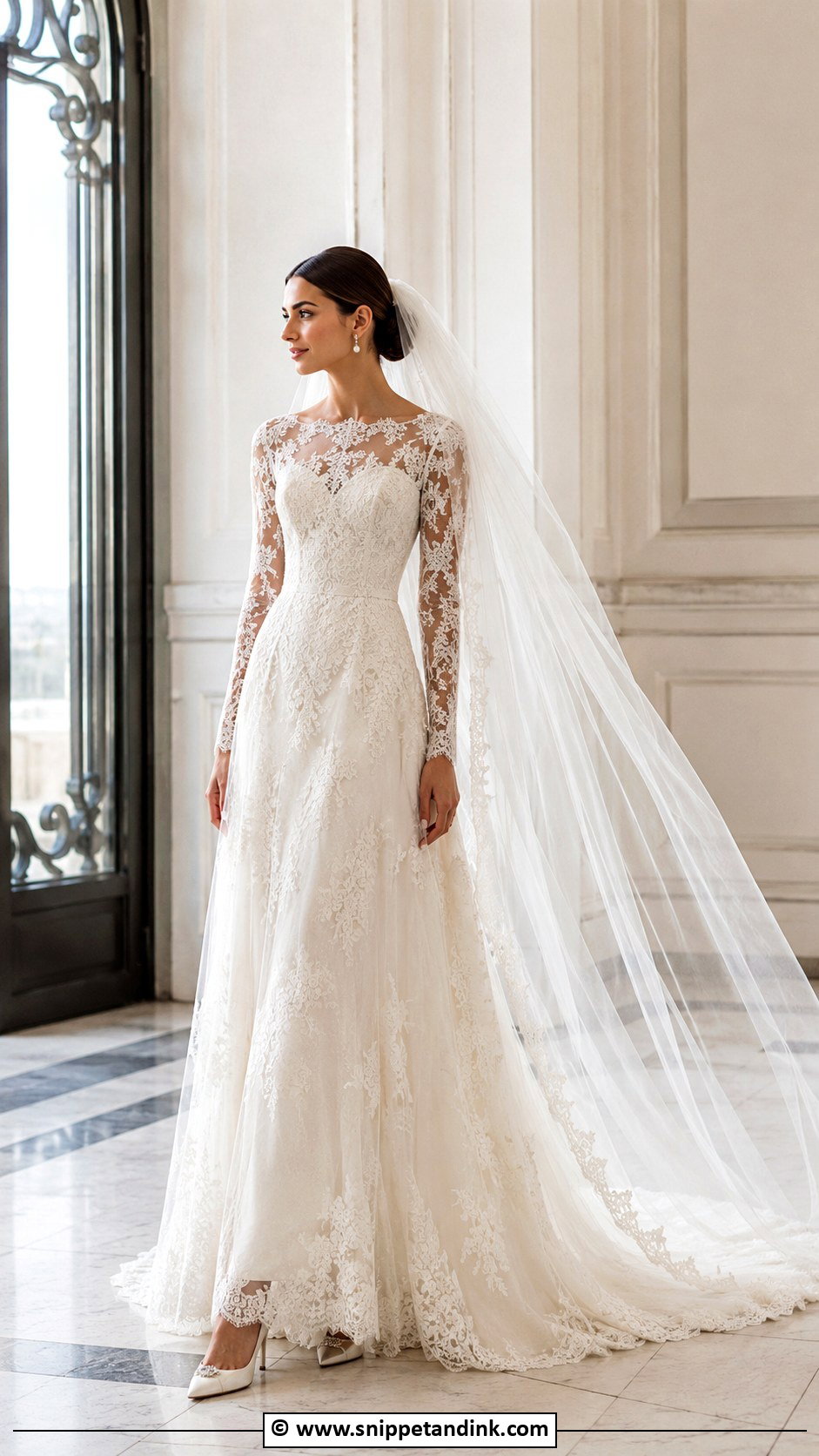 Long Sleeve Lace Wedding Dress - Snippet and Ink - 30 Lace Wedding Dress with Sleeves