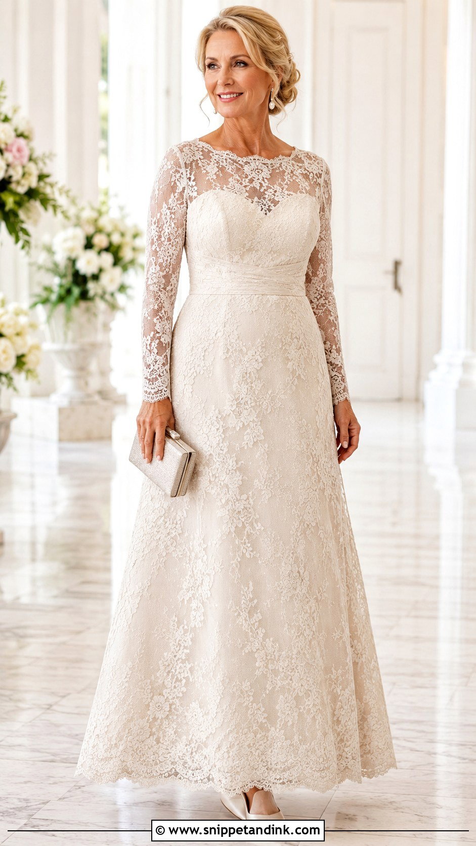 Long Sleeve Lace Wedding Dress - Snippet and Ink - 20 2nd Marriage Wedding Dress Older Bride Ideas