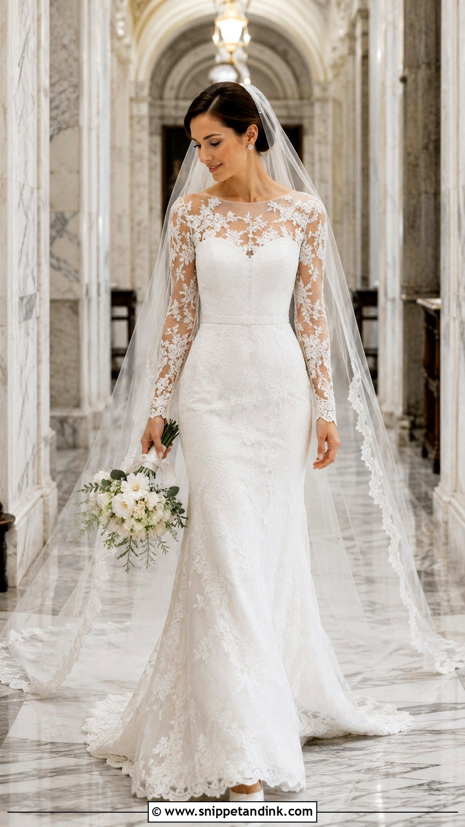 Long Sleeve Lace Wedding Dress - Snippet and Ink - 20 Amal Clooney Wedding Dress Ideas