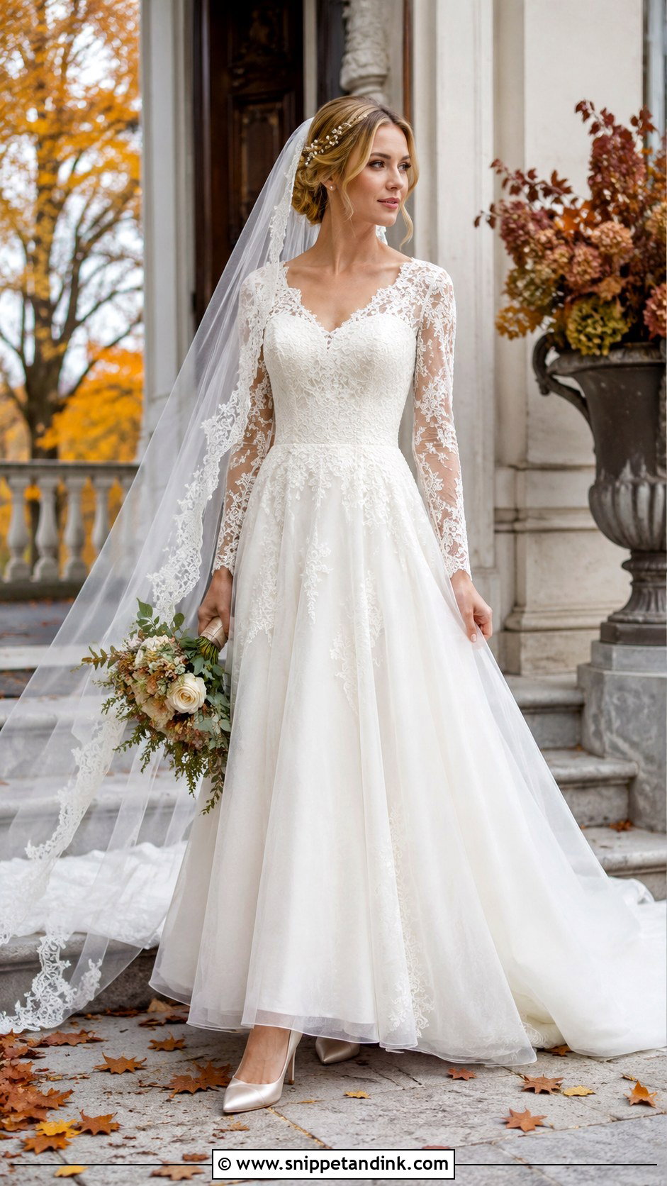 Long Sleeve Lace Wedding Dress - Snippet and Ink - 20 Amazing Wedding Dress Ideas