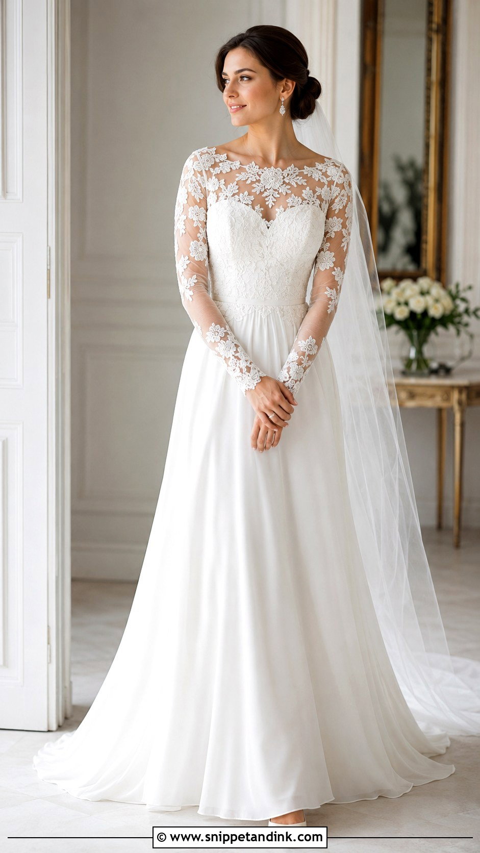 Long Sleeve Lace Wedding Dress - Snippet and Ink - 20 Beautiful Lace Styles for Wedding