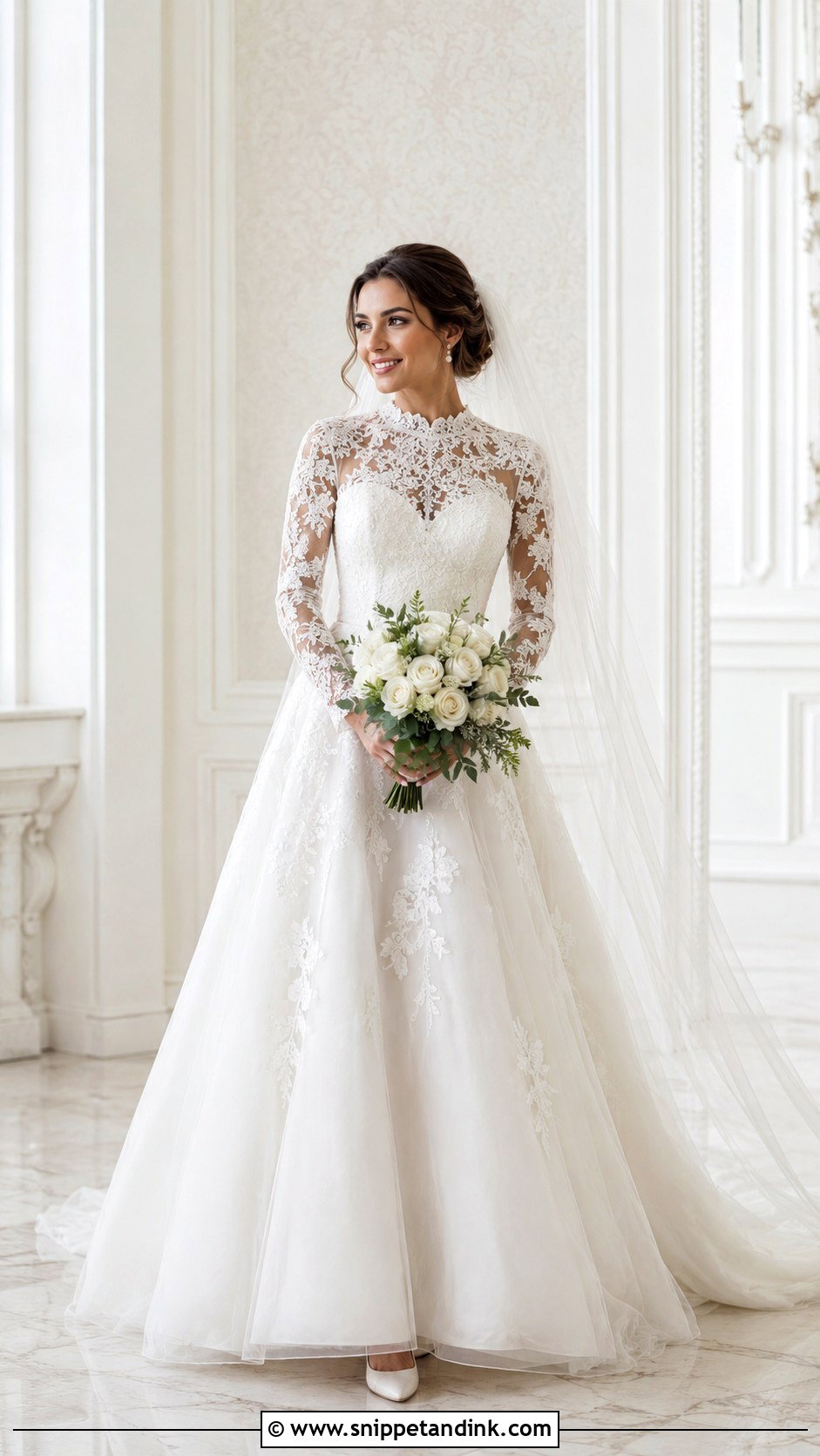 Long Sleeve Lace Wedding Dress - Snippet and Ink - 20 Bridal Frocks Gowns Wedding Dresses