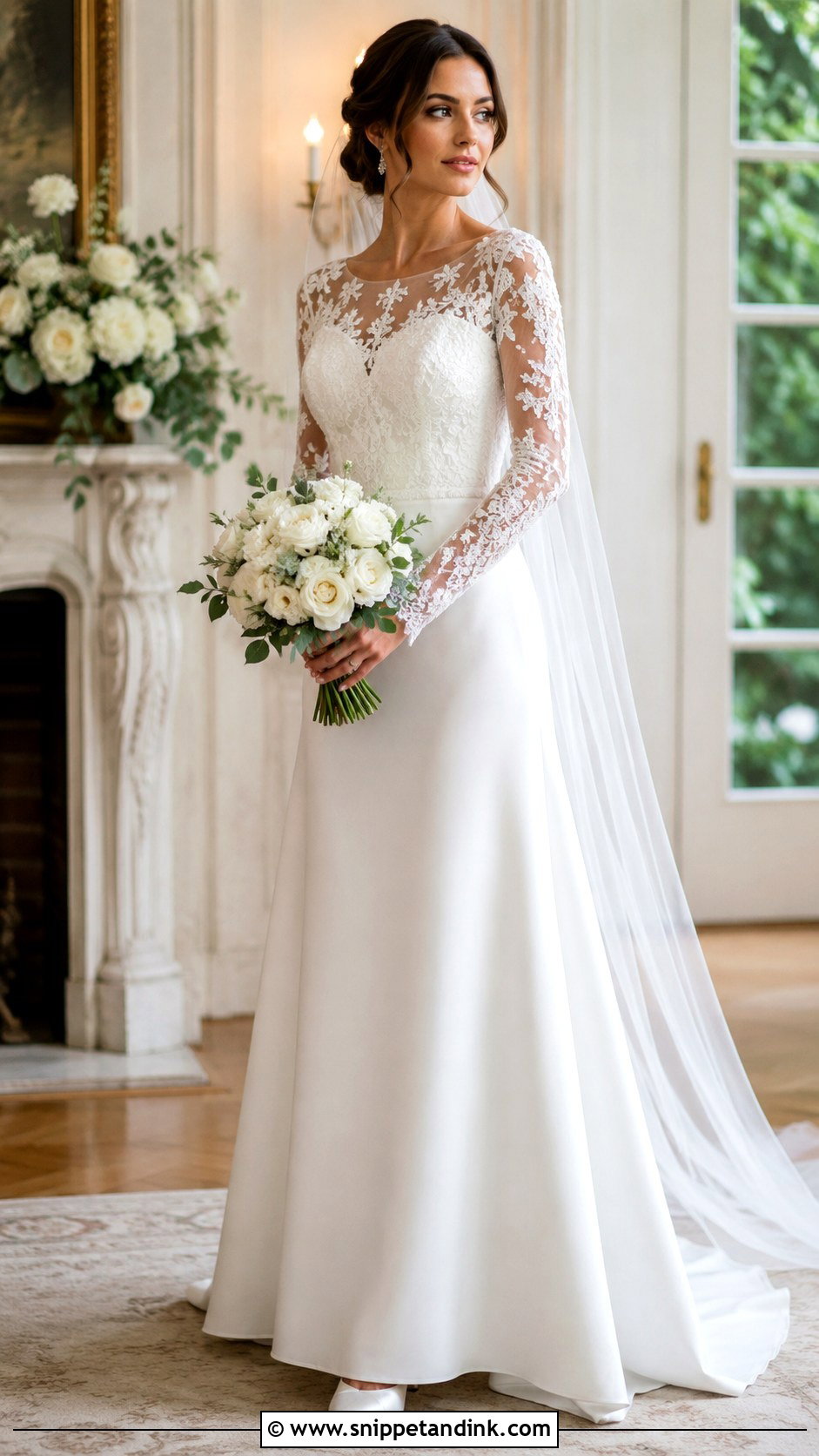 Long Sleeve Lace Wedding Dress - Snippet and Ink - 20 Classic Modern Wedding Dress Ideas