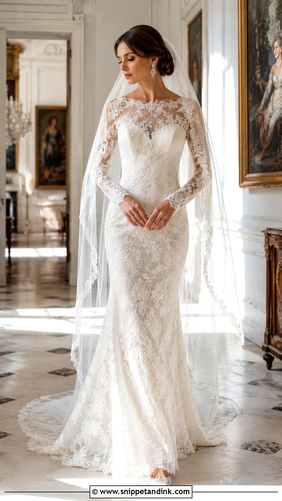 Long Sleeve Lace Wedding Dress - Snippet and Ink - 20 Classy Wedding Dress Inspiration Ideas