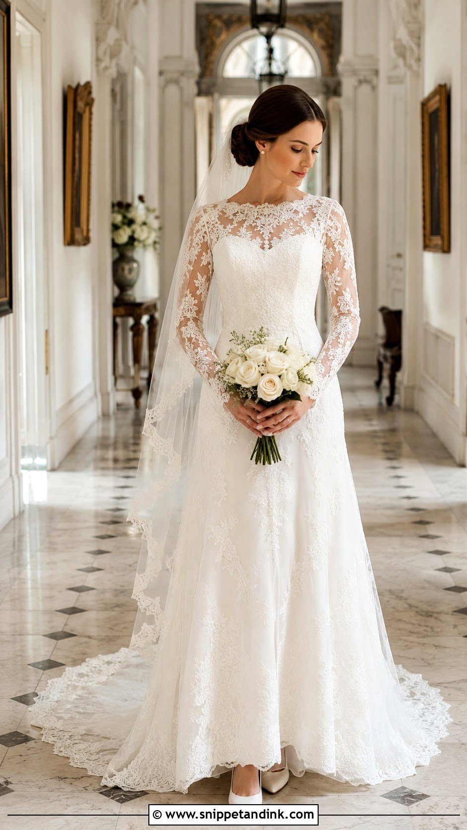 Long Sleeve Lace Wedding Dress - Snippet and Ink - 20 Dreamy Wedding Dress Fairy Tales Ideas