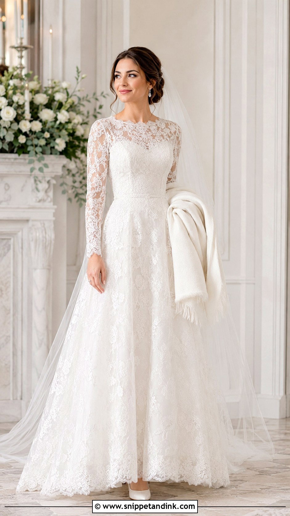 Long Sleeve Lace Wedding Dress - Snippet and Ink - 20 Dresses for Bride