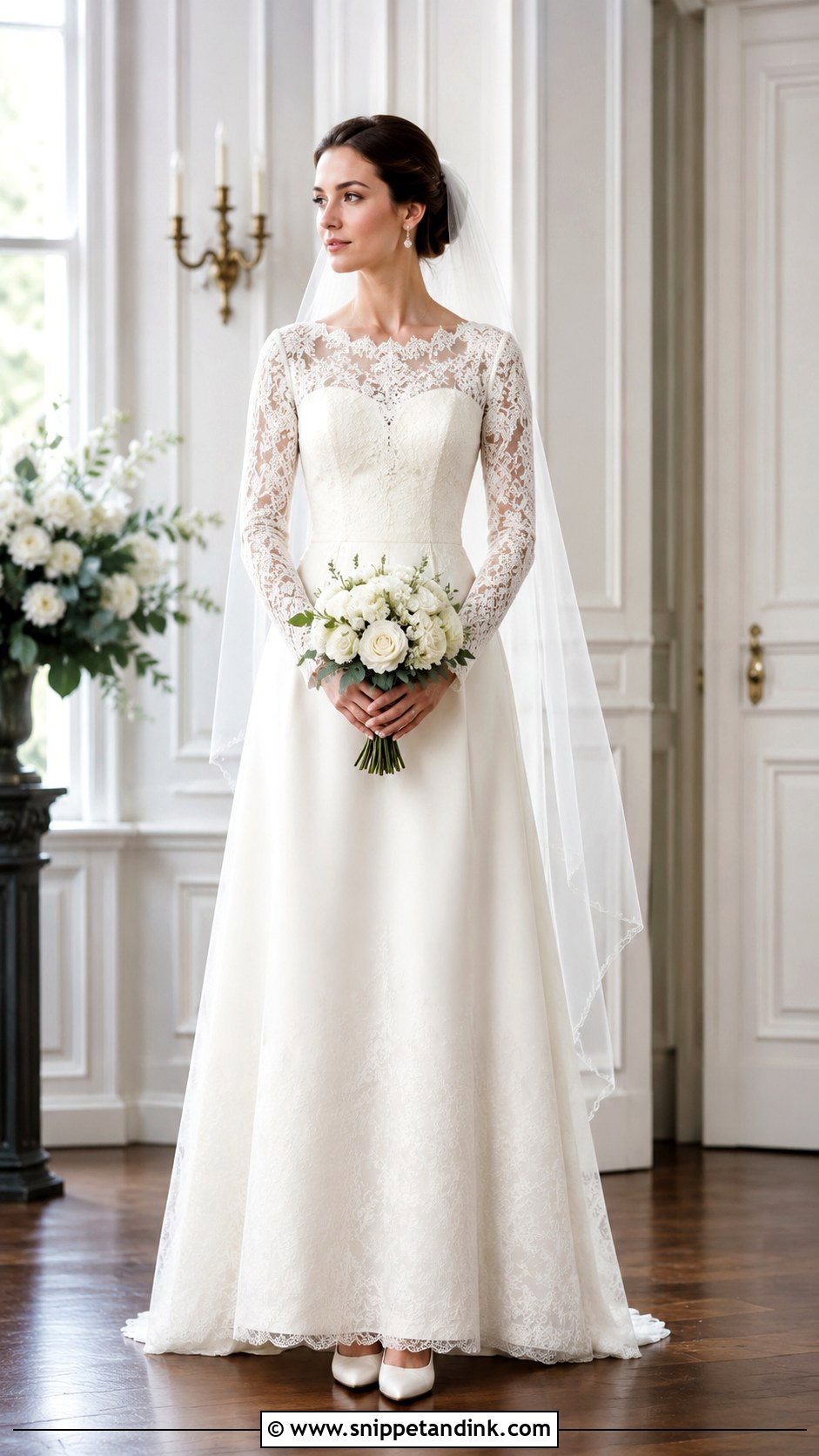 Long Sleeve Lace Wedding Dress - Snippet and Ink - 20 Flattering Wedding Dress Ideas
