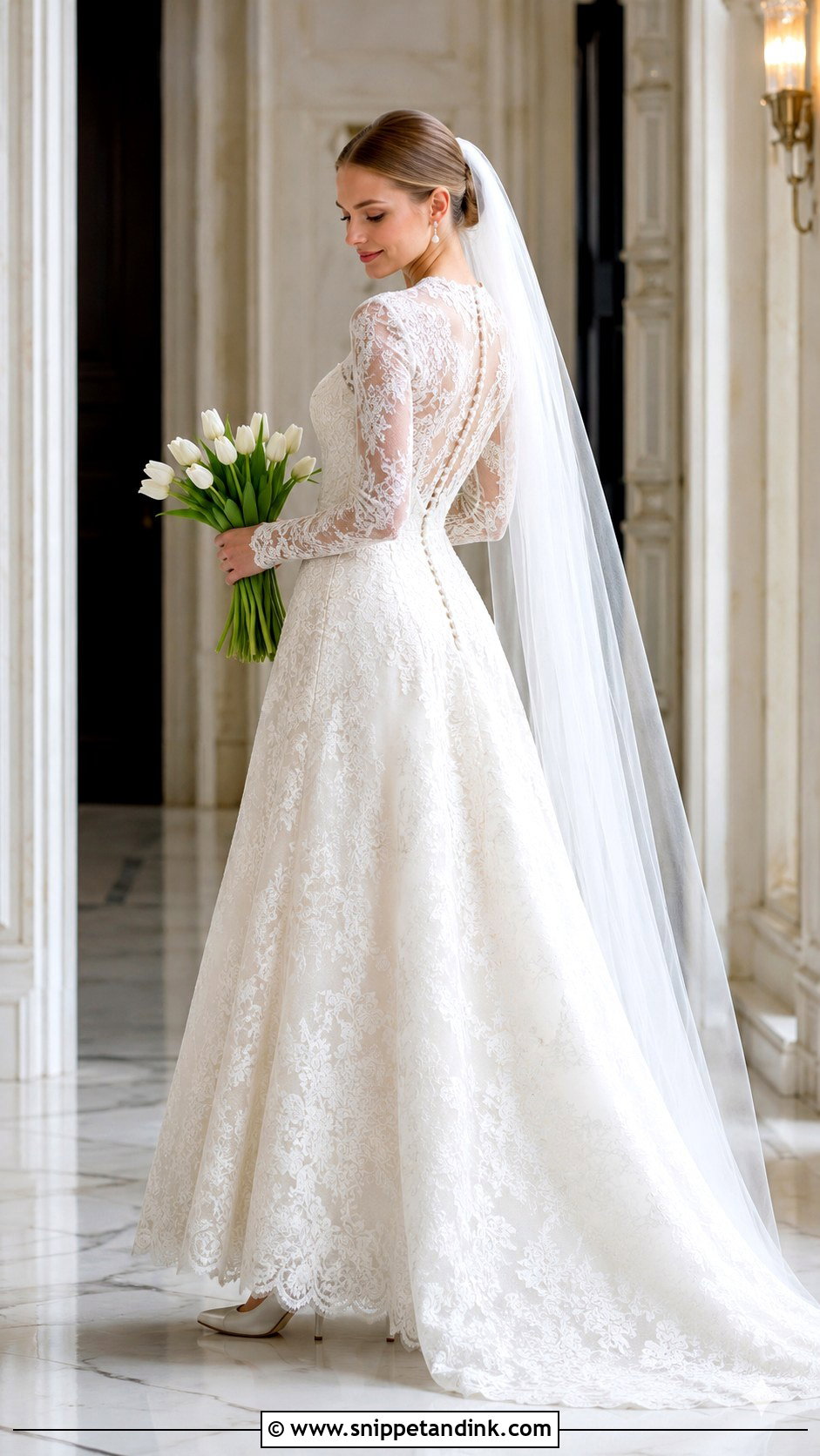 Long Sleeve Lace Wedding Dress - Snippet and Ink - 20 Lace Wedding Dress Inspo Ideas