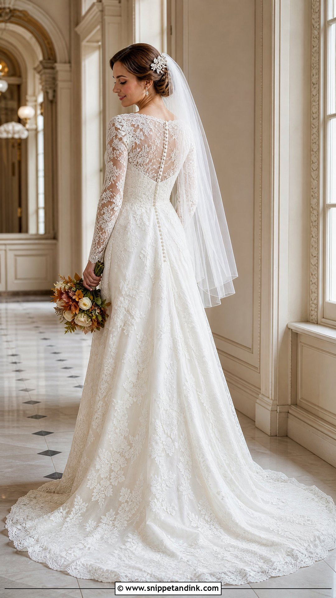 Long Sleeve Lace Wedding Dress - Snippet and Ink - 20 Romantic Dreamy Wedding Dress Ideas