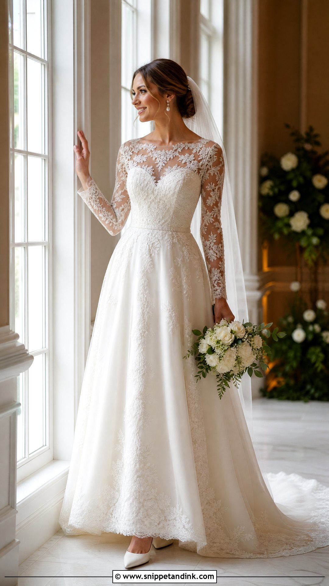 Long Sleeve Lace Wedding Dress - Snippet and Ink - 20 She Said Yes to the Dress Ideas