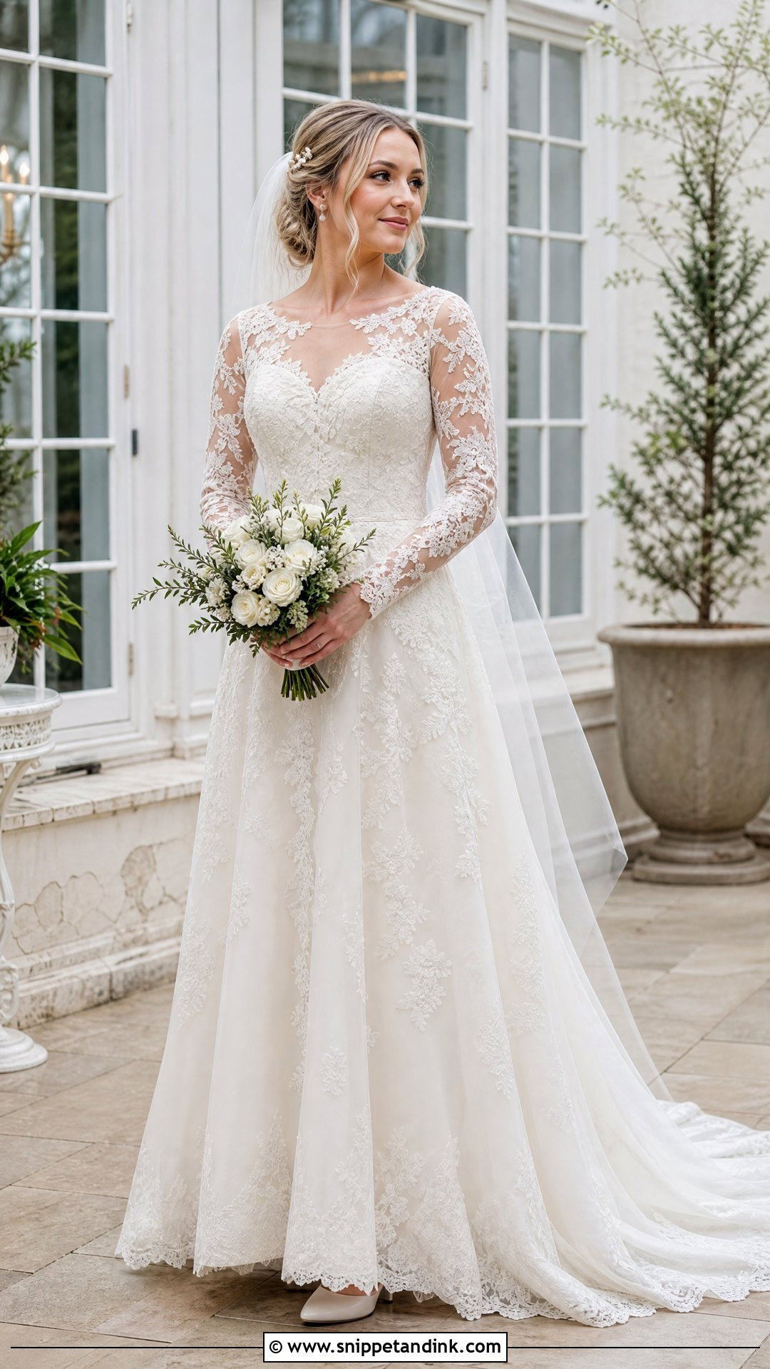 Long Sleeve Lace Wedding Dress - Snippet and Ink - 20 Size 10 Wedding Dress Ideas