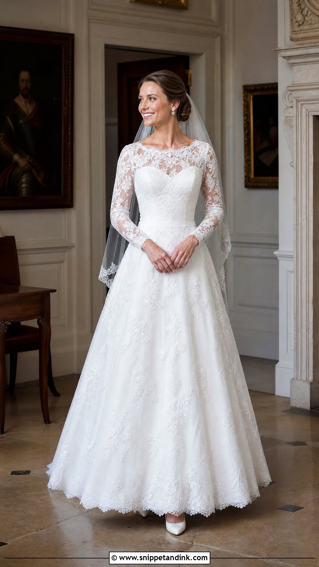 Long Sleeve Lace Wedding Dress - Snippet and Ink - 20 Uk Wedding Dress Ideas