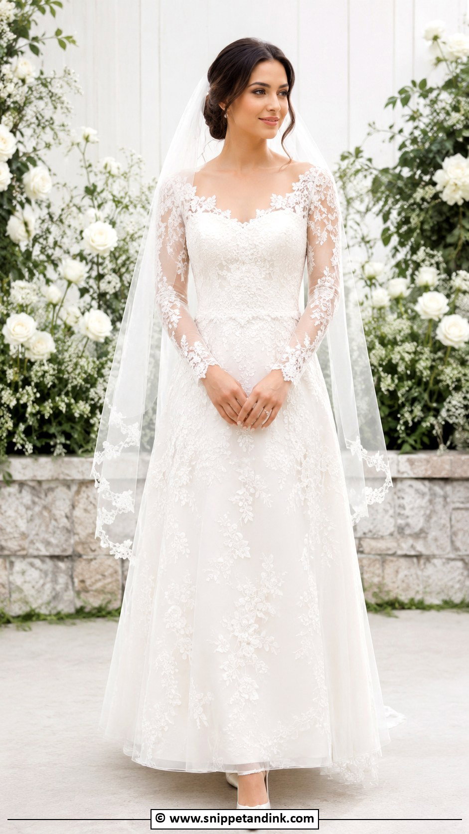 Long Sleeve Lace Wedding Dress - Snippet and Ink - 30 Timeless Elegant Wedding Dress Ideas