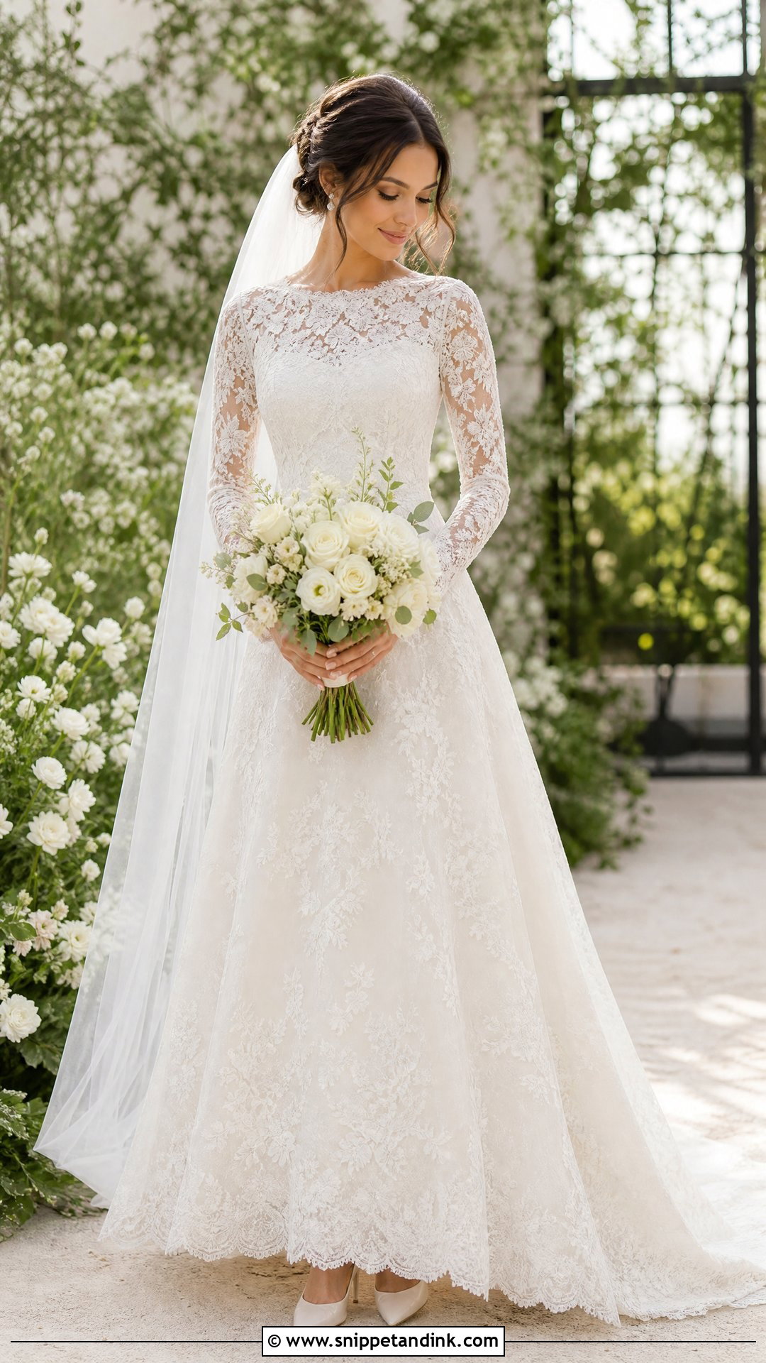 Long Sleeve Lace Wedding Dress - Snippet and Ink - 20 Wedding Dress and Suit Ideas