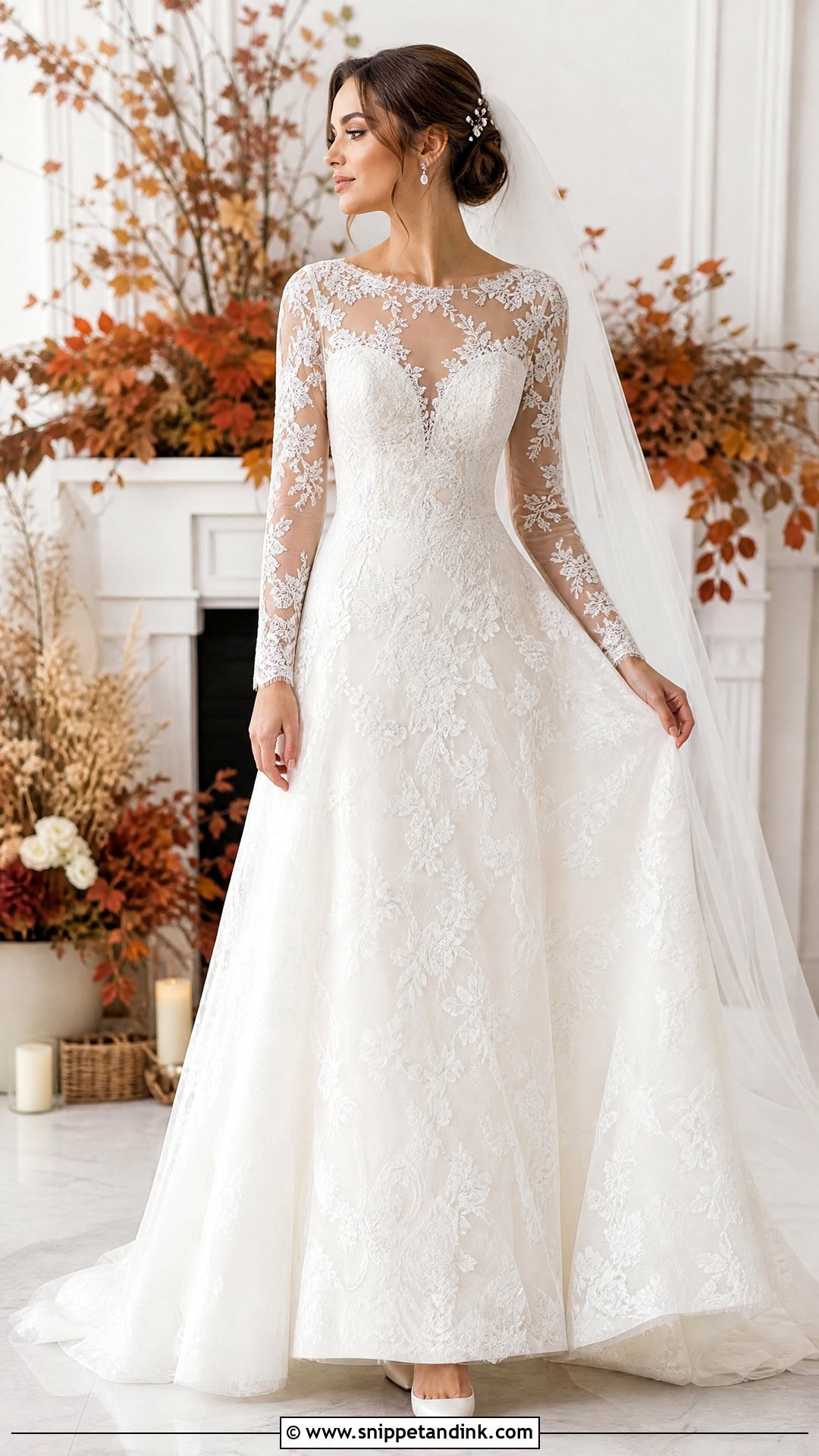 Long Sleeve Lace Wedding Dress - Snippet and Ink - 20 Wedding Dresses for Sale