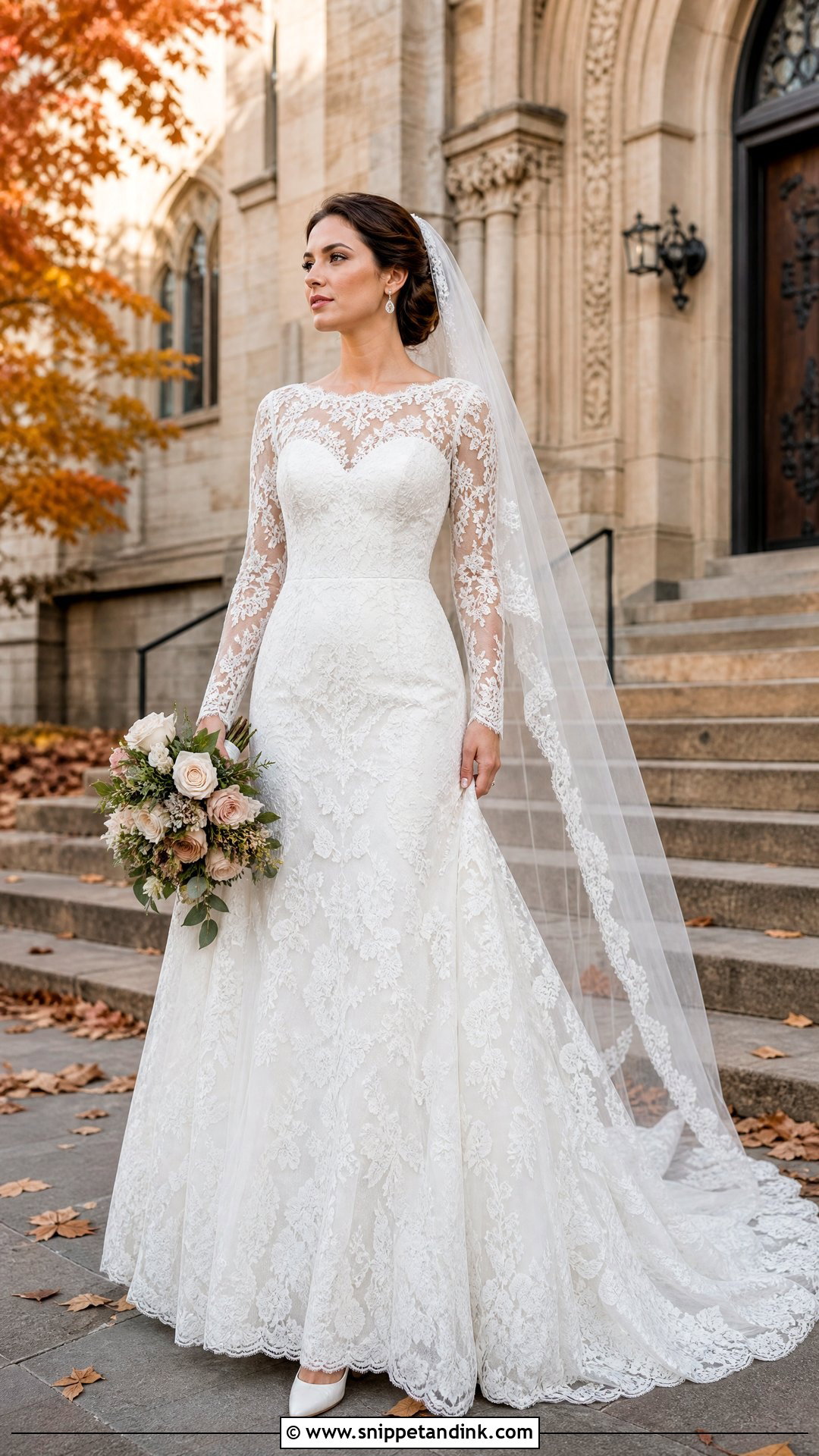 Long Sleeve Lace Wedding Dress - Snippet and Ink - 20 Weeding Dress 2023 Ideas