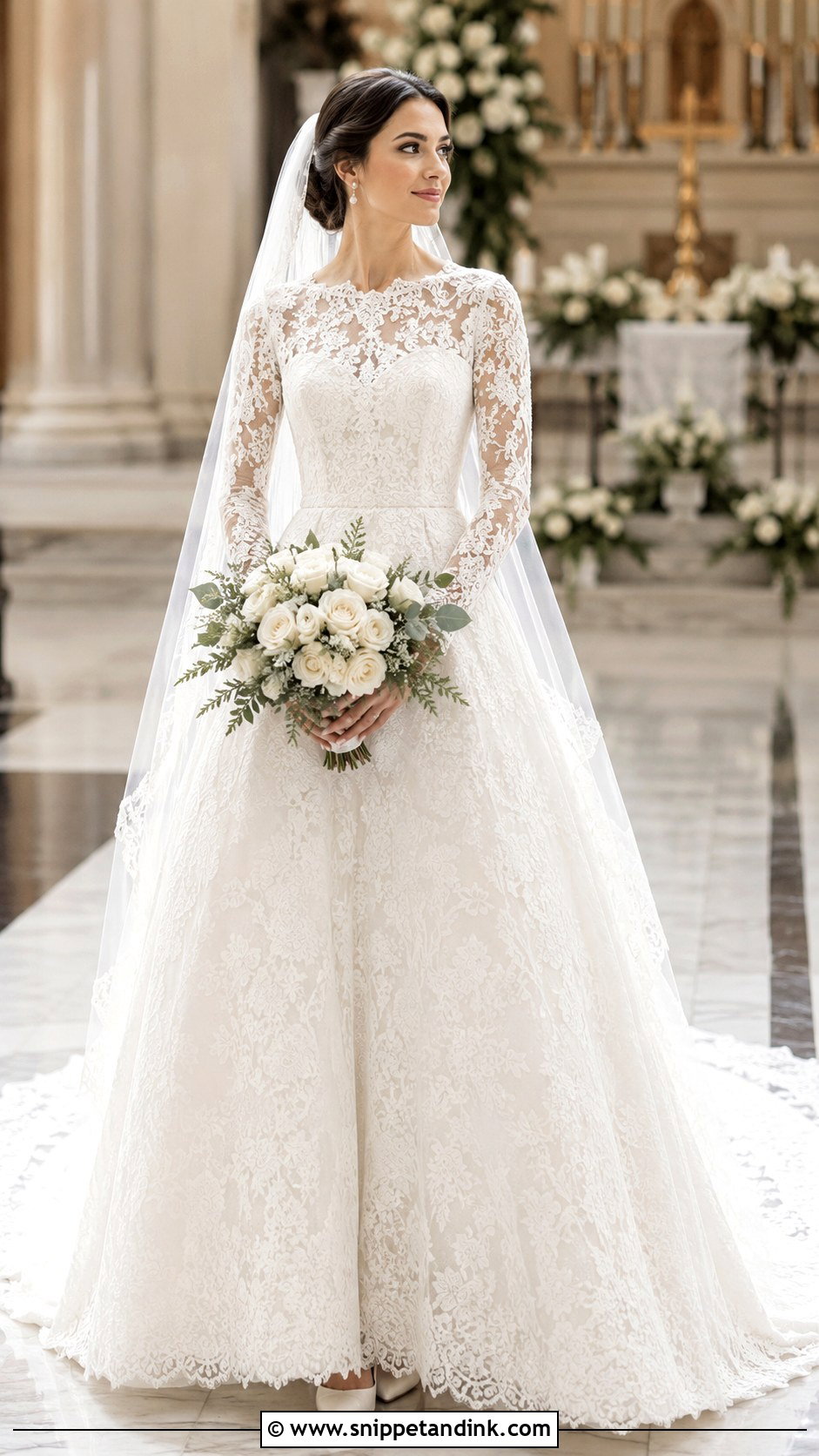 Long Sleeve Lace Wedding Dress - Snippet and Ink - 20 Lace Traditional Wedding Dress Ideas