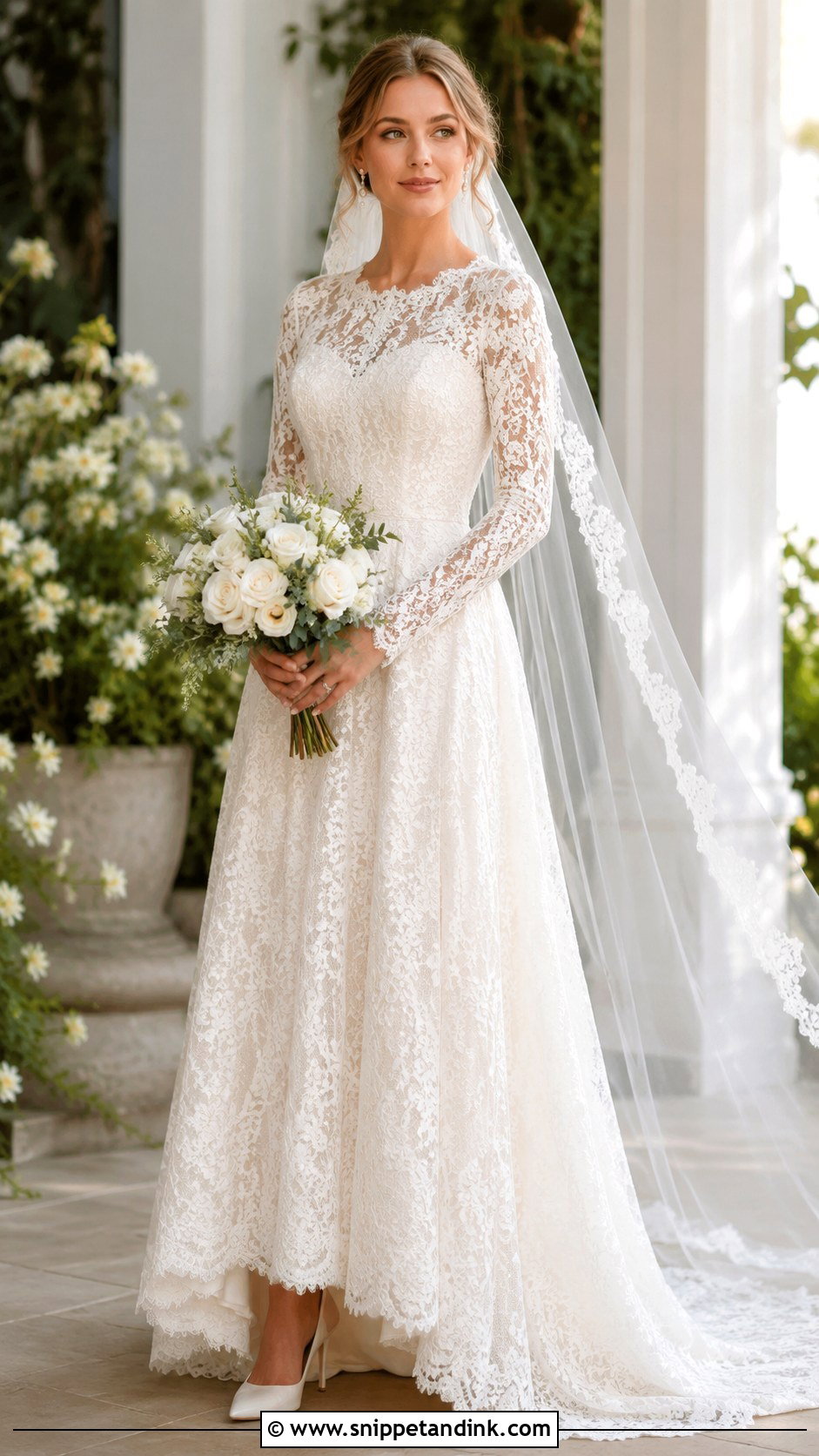 Long Sleeve Lace Wedding Dress - Snippet and Ink - 20 Long Sleeve Wedding Ideas
