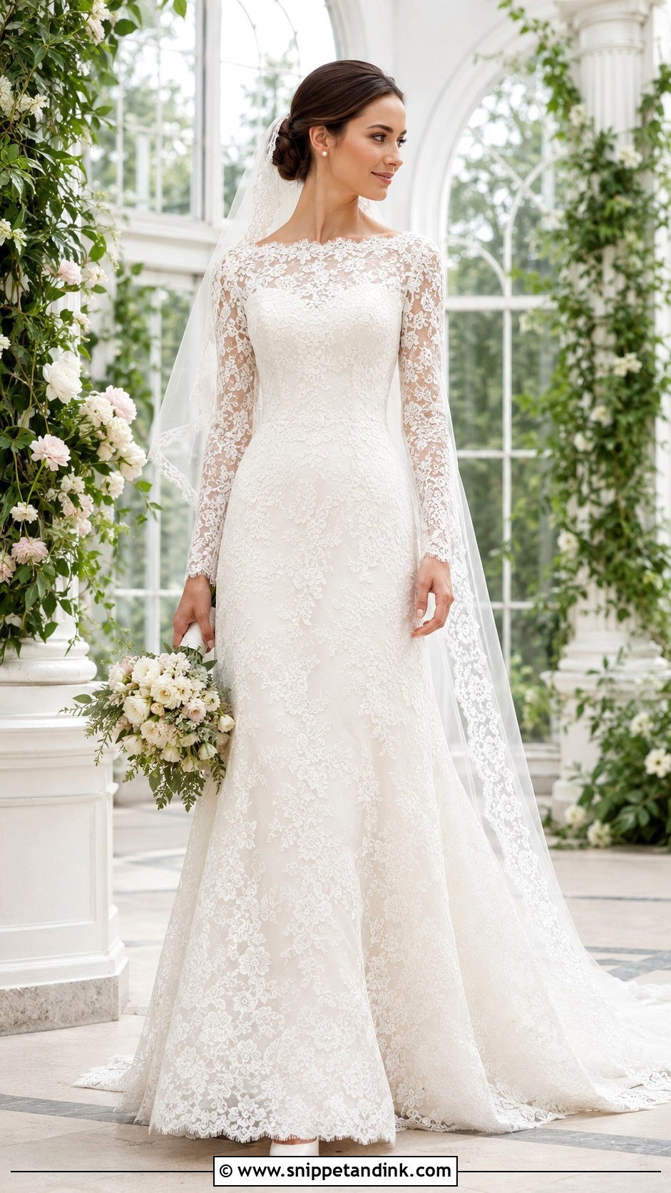 Long Sleeve Lace Wedding Dress - Snippet and Ink - 20 Modern Bride Dress Ideas