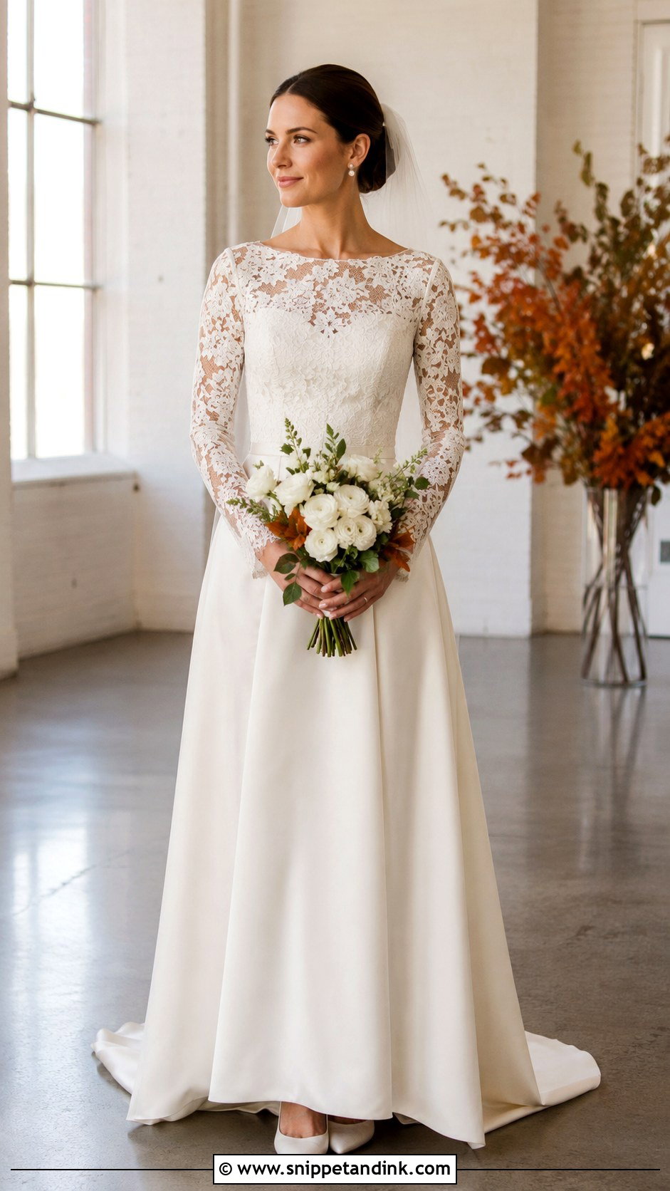 Long Sleeve Lace Wedding Dress - Snippet and Ink - 20 Nice Wedding Dresses
