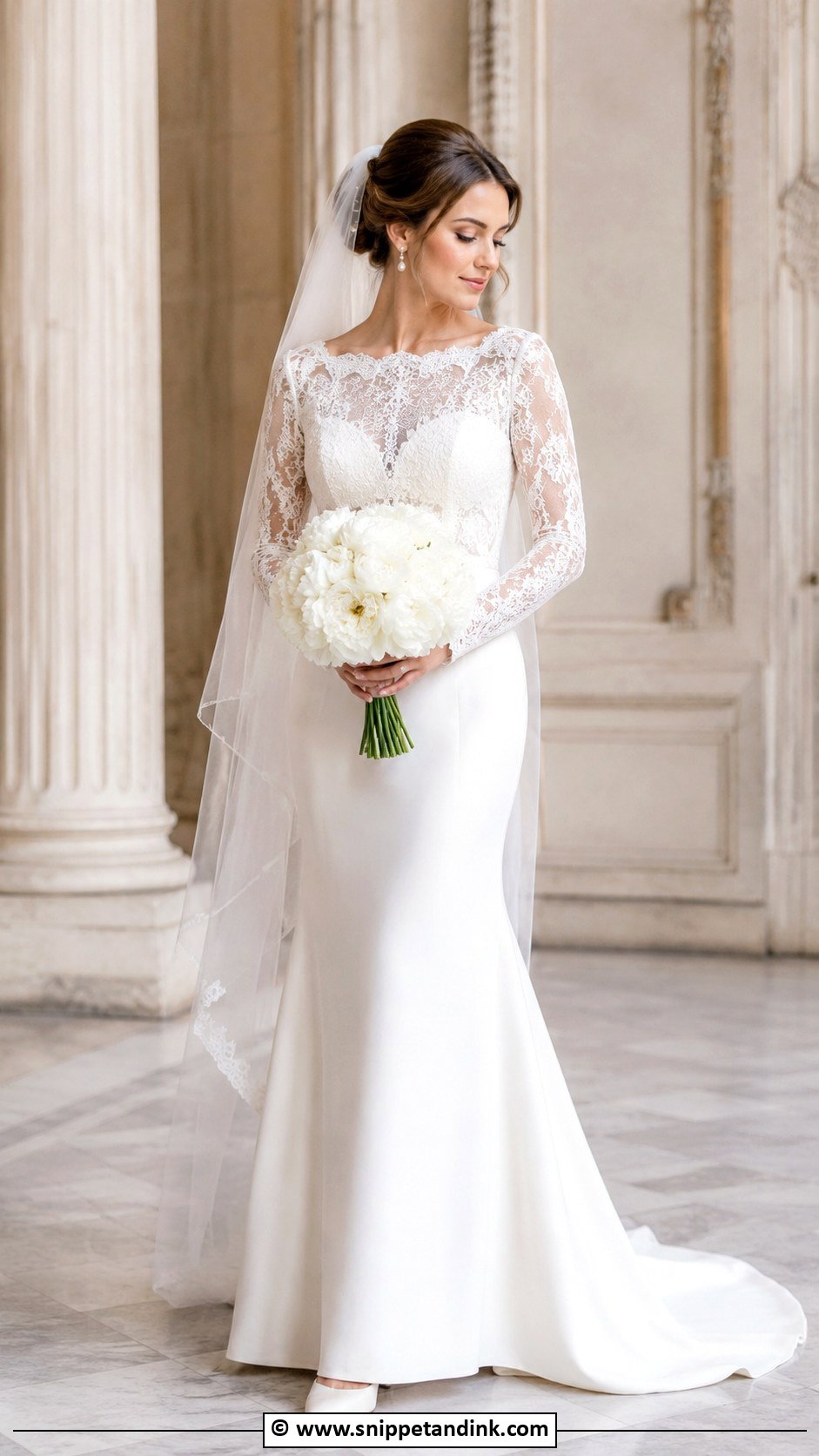 Long Sleeve Lace Wedding Dress - Snippet and Ink - 30 Wedding Dress Inspo Ideas
