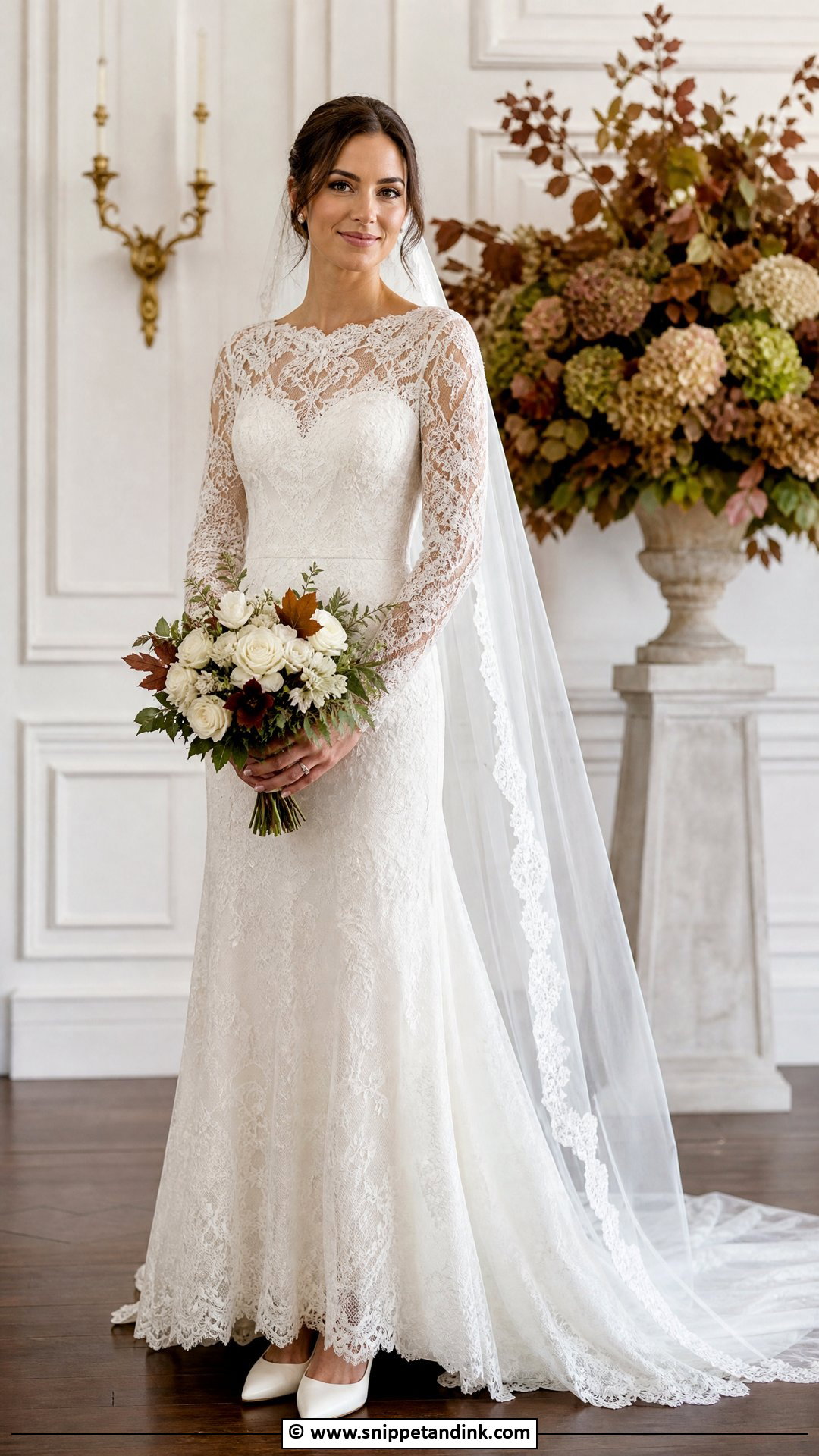Long Sleeve Lace Wedding Dress - Snippet and Ink - 35 Classy Wedding Dress Ideas