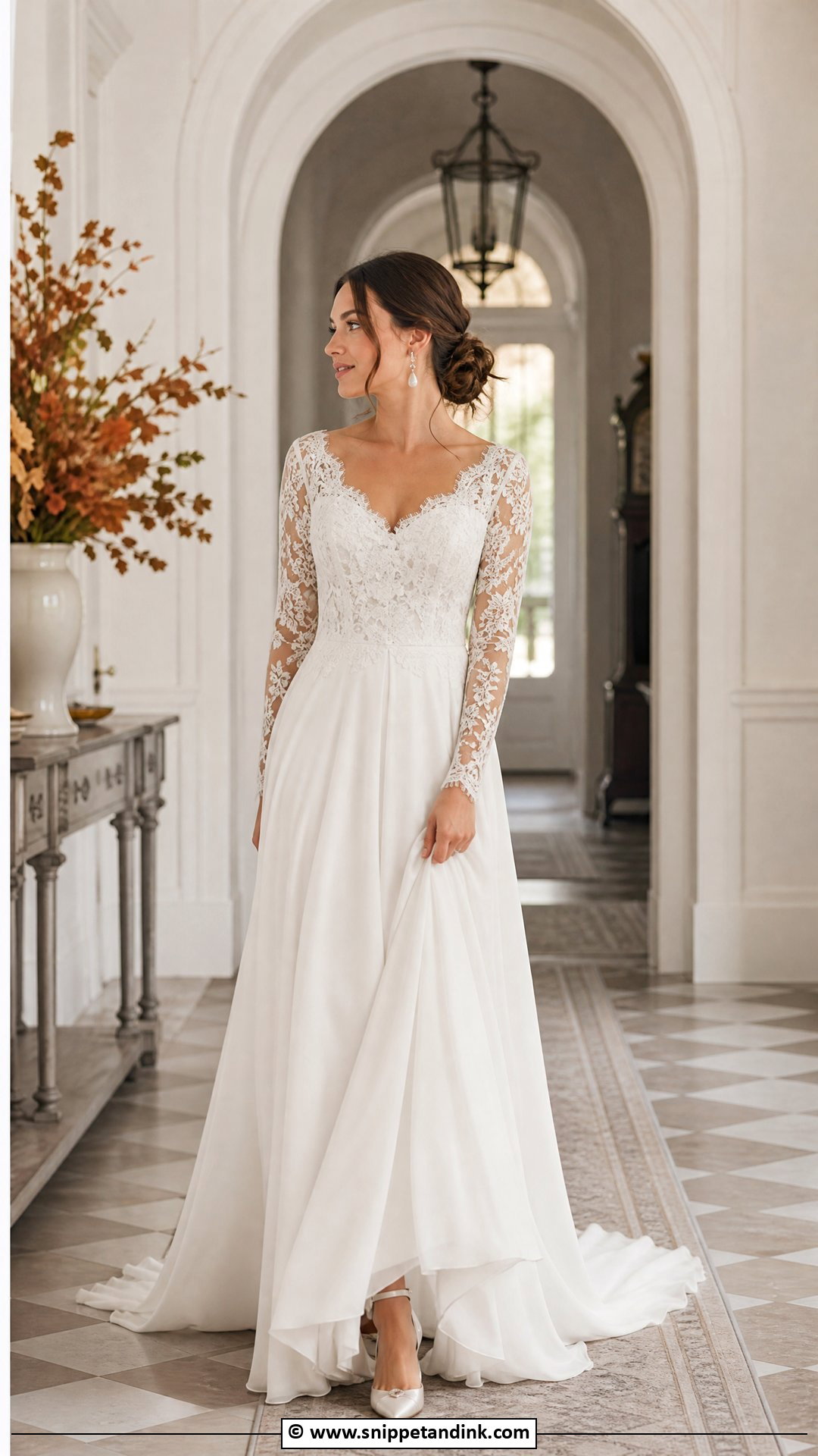 Long Sleeve Lace Wedding Dress - Snippet and Ink - 35 Elegant Wedding Dress Ideas