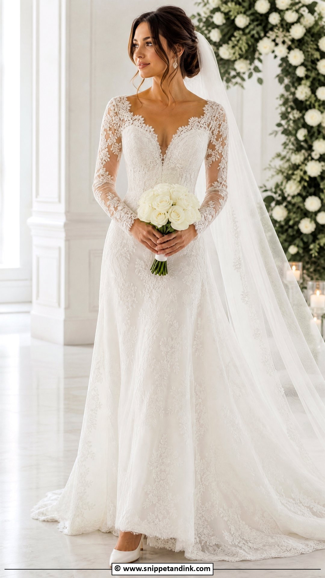 Long Sleeve Lace Wedding Dress - Snippet and Ink - 35 Ethereal Wedding Dress Ideas