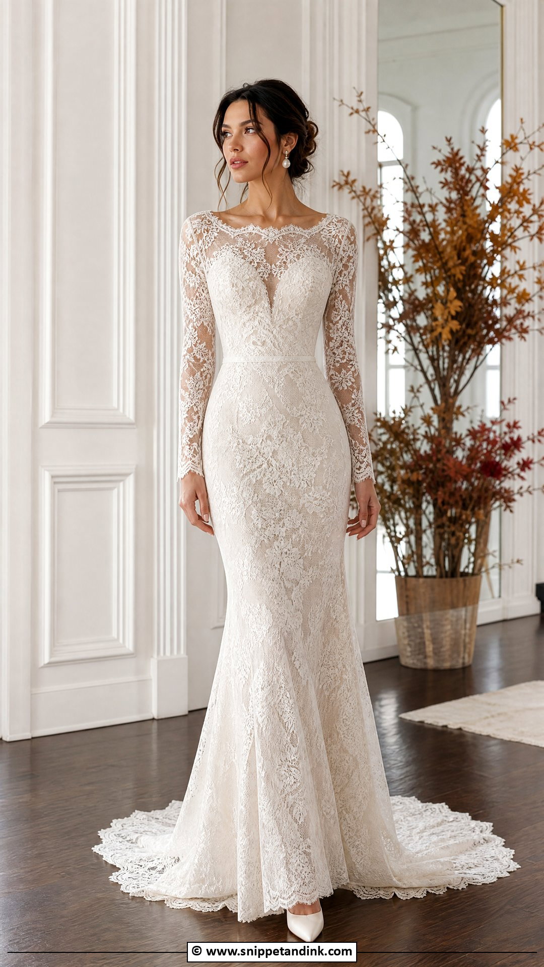 Long Sleeve Lace Wedding Dress - Snippet and Ink - 35 Lace Wedding Dress Ideas