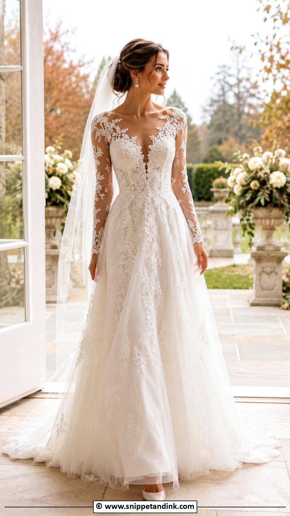 Long Sleeve Lace Wedding Dress - Snippet and Ink - 35 Wedding Dresses with Sleeves