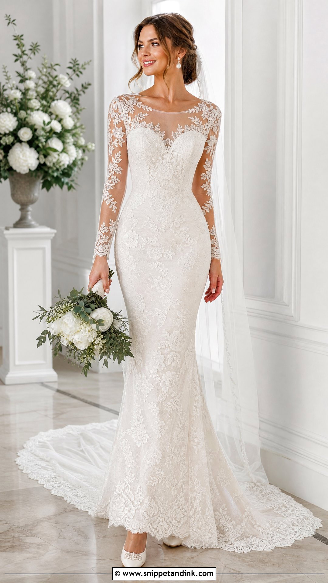 Long Sleeve Lace Wedding Dress - Snippet and Ink - 25 Elegant Wedding Dress with Sleeves