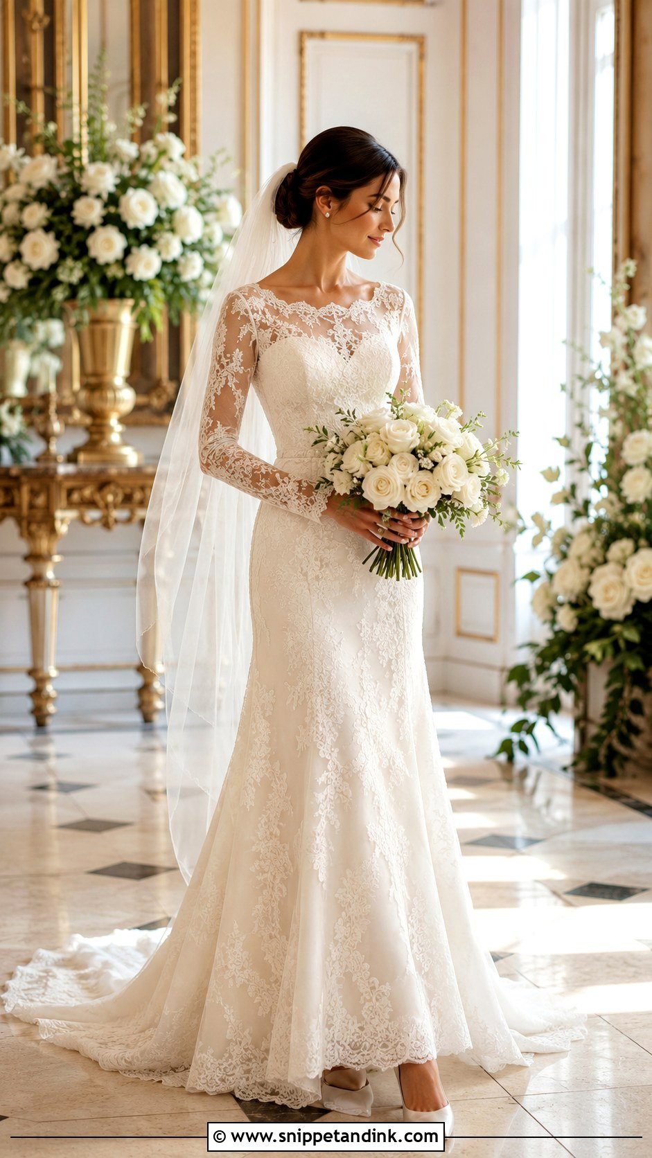 Long Sleeve Lace Wedding Dress - Snippet and Ink - 25 Ethereal Wedding Dress Goddesses Ideas