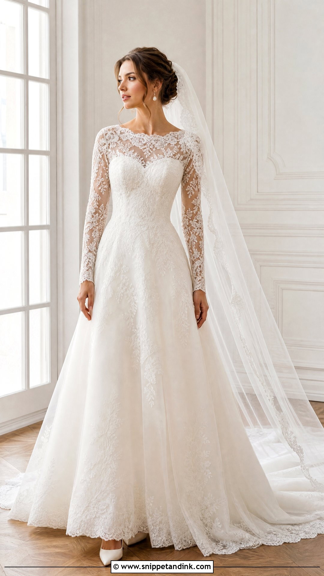 Long Sleeve Lace Wedding Dress - Snippet and Ink - 25 Lace Sleeves Wedding Dress