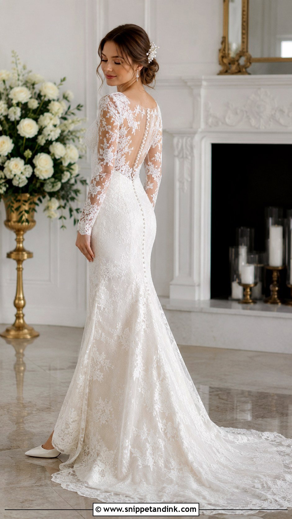 Long Sleeve Lace Wedding Dress - Snippet and Ink - 25 Soft Romantic Wedding Dress Ideas