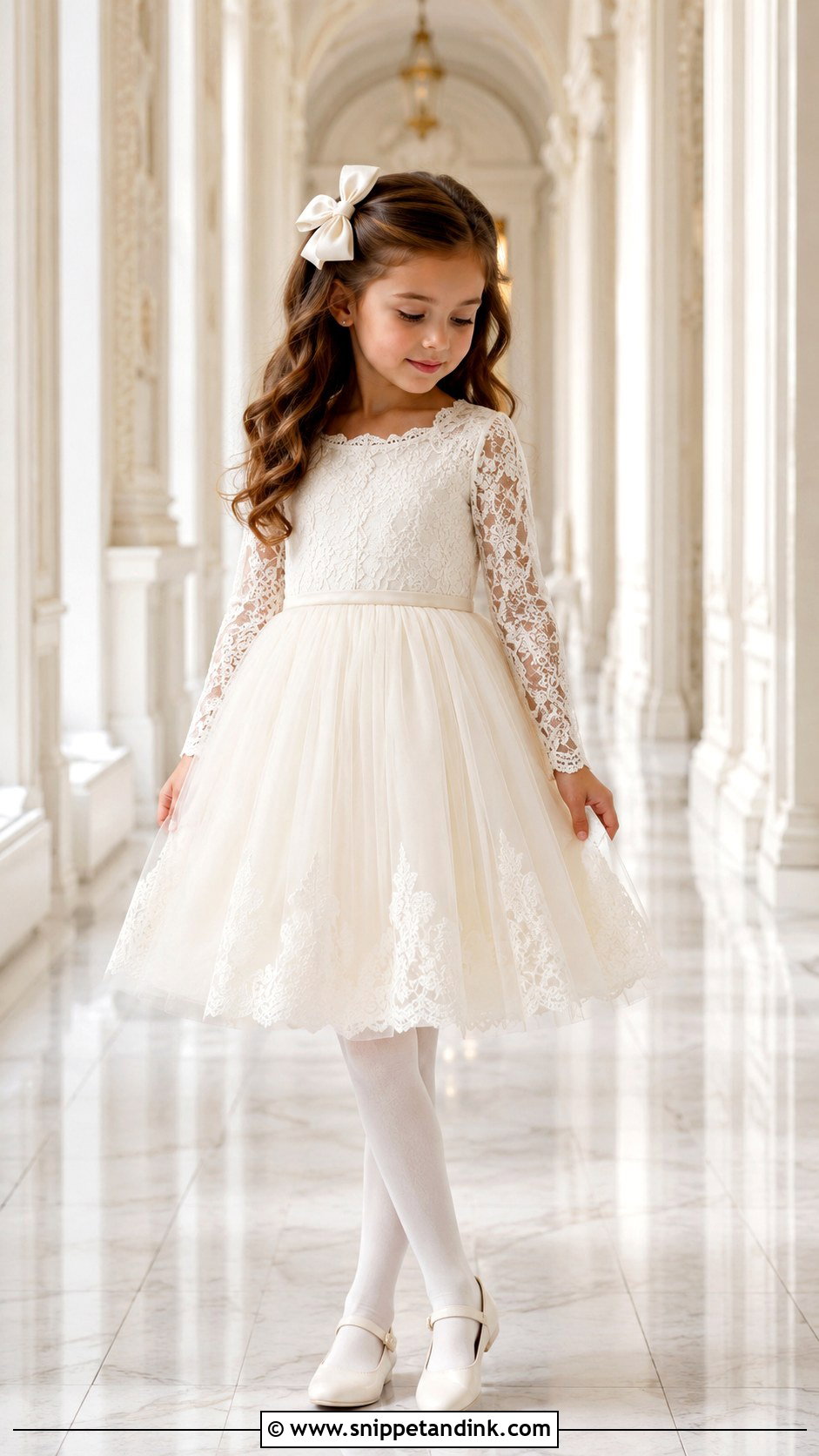 Long Sleeve Lace Wedding Dress - Snippet and Ink - 25 Wedding Dresses for Girls