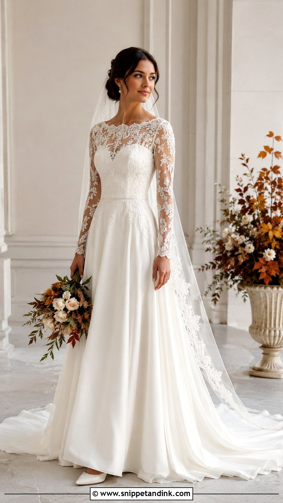 Long Sleeve Lace Wedding Dress - Snippet and Ink - 30 My Dream Wedding Dress Ideas