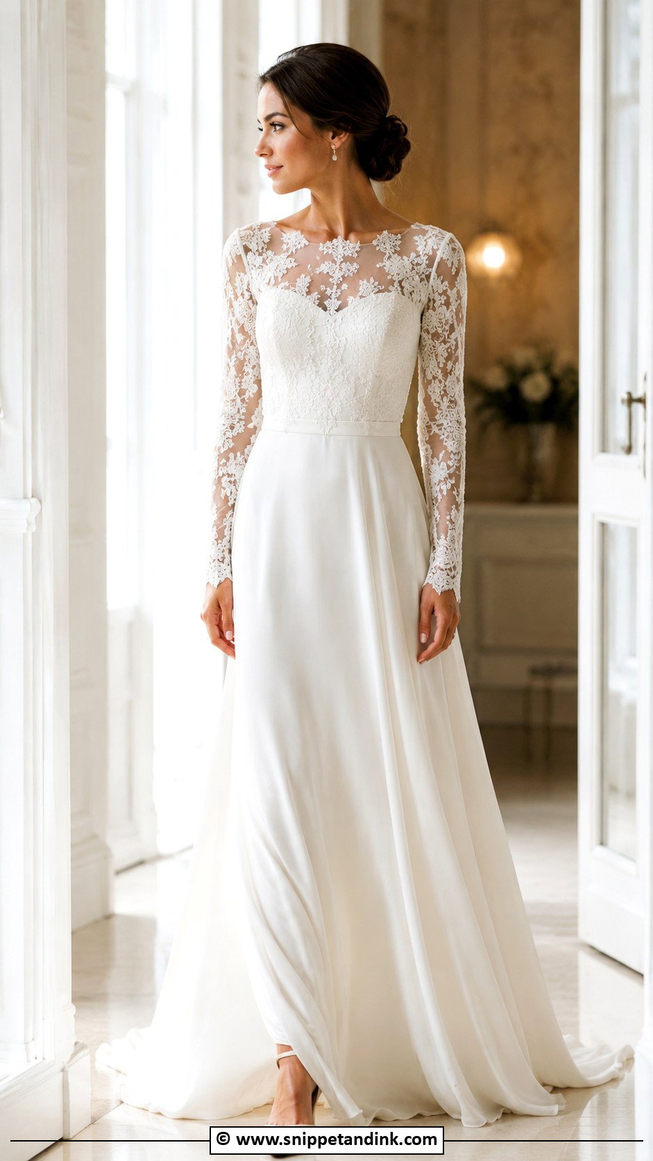 Long Sleeve Lace Wedding Dress - Snippet and Ink - 25 Lacy Wedding Dresses