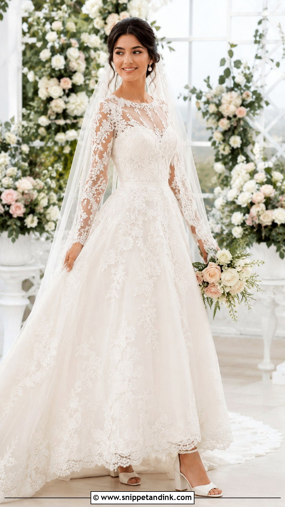 Long Sleeve Lace Wedding Dress - Snippet and Ink - 30 Sleeve Wedding Dress Ideas
