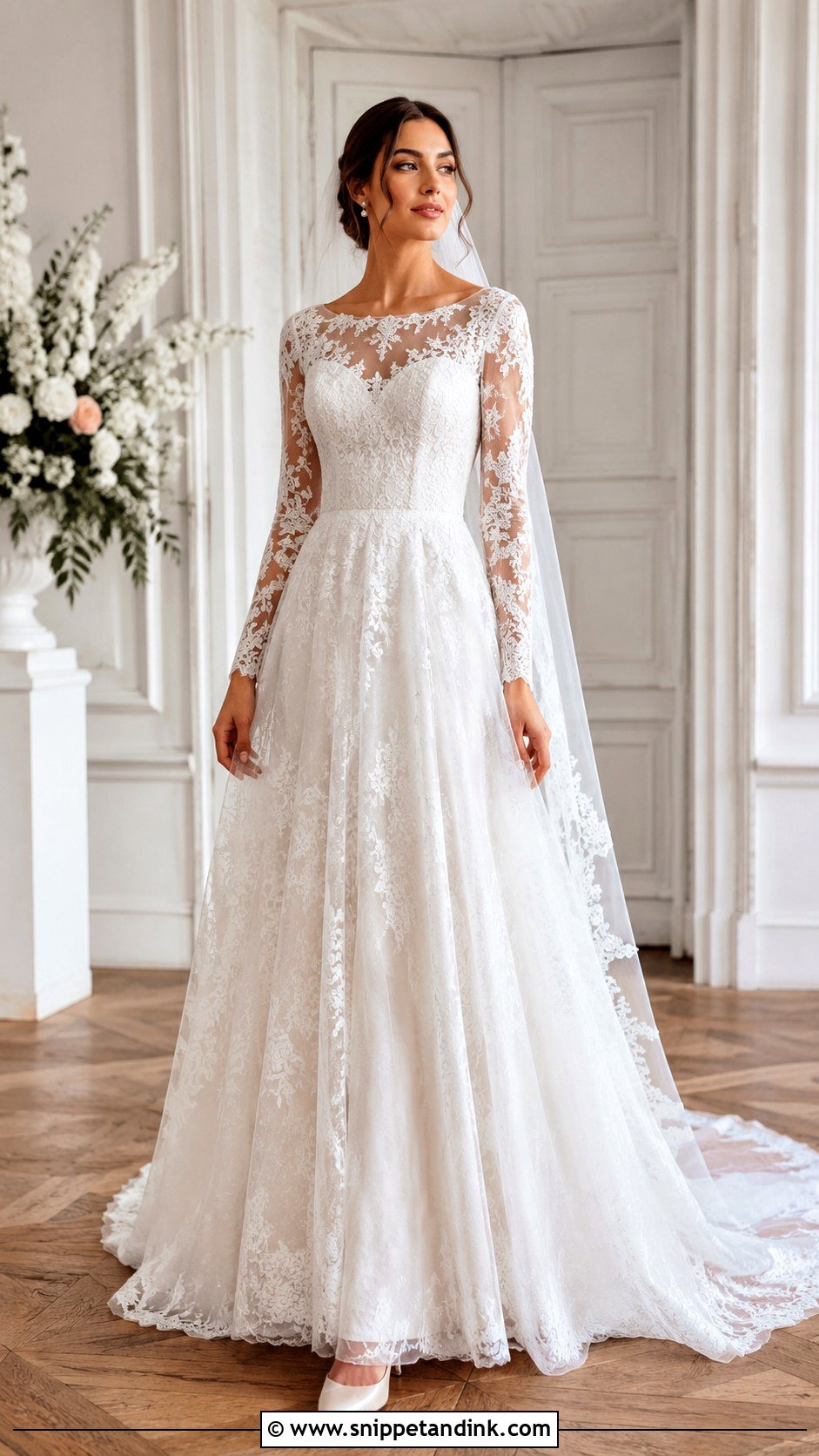 Long Sleeve Lace Wedding Dress - Snippet and Ink - 30 Wedding Dresses Sleeves